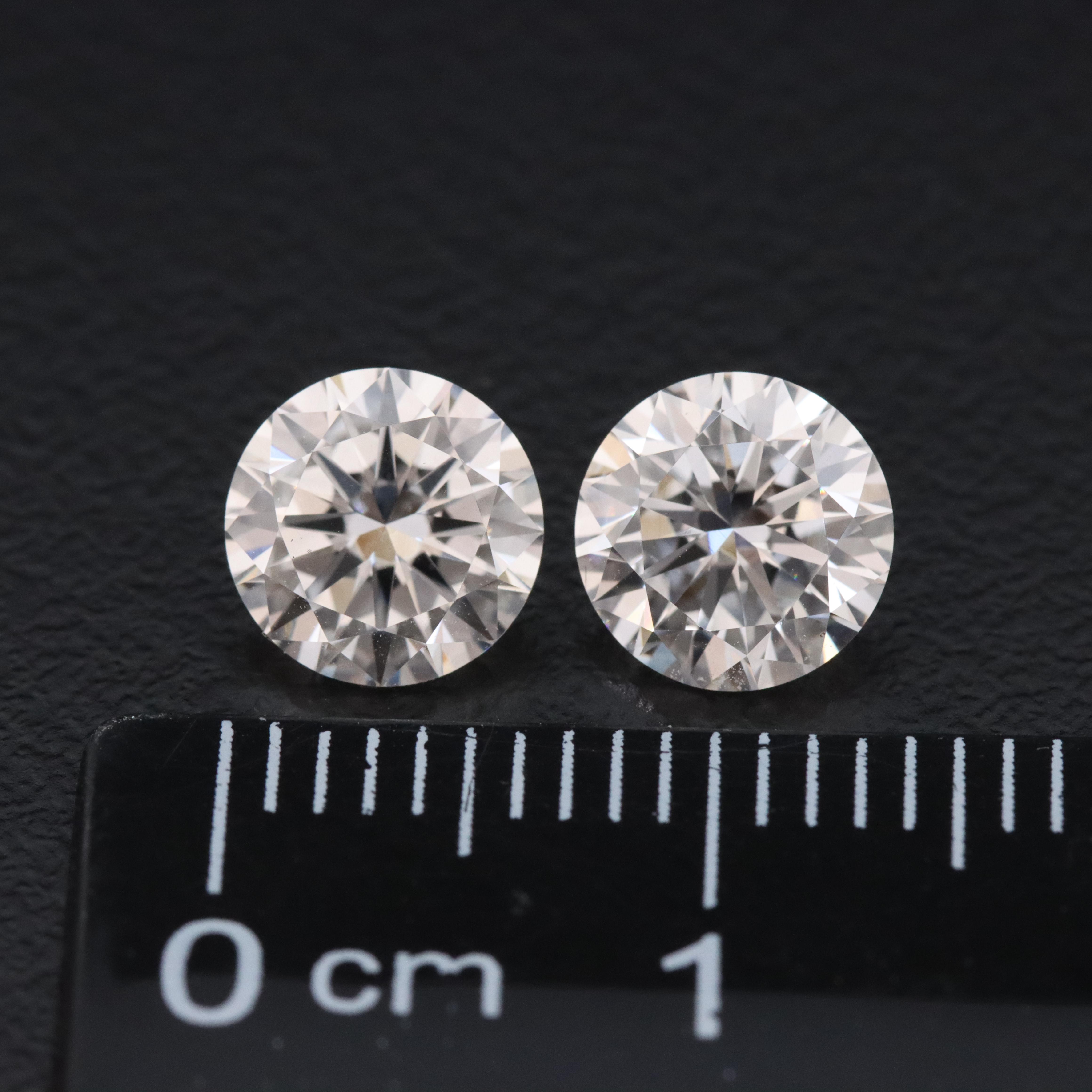 Loose 2.13 CTW Lab Grown Diamond Matched Pair