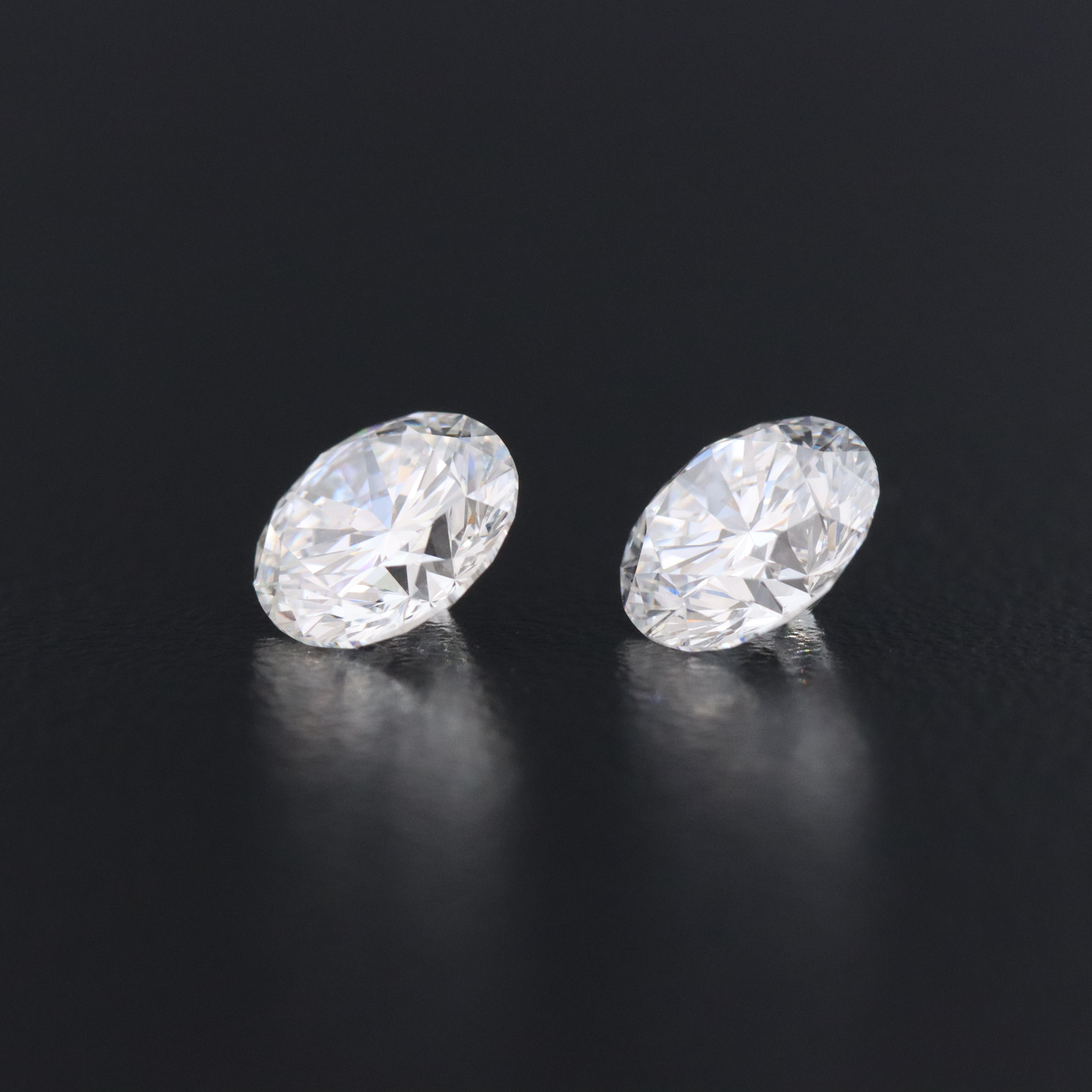 Loose 2.13 CTW Lab Grown Diamond Matched Pair