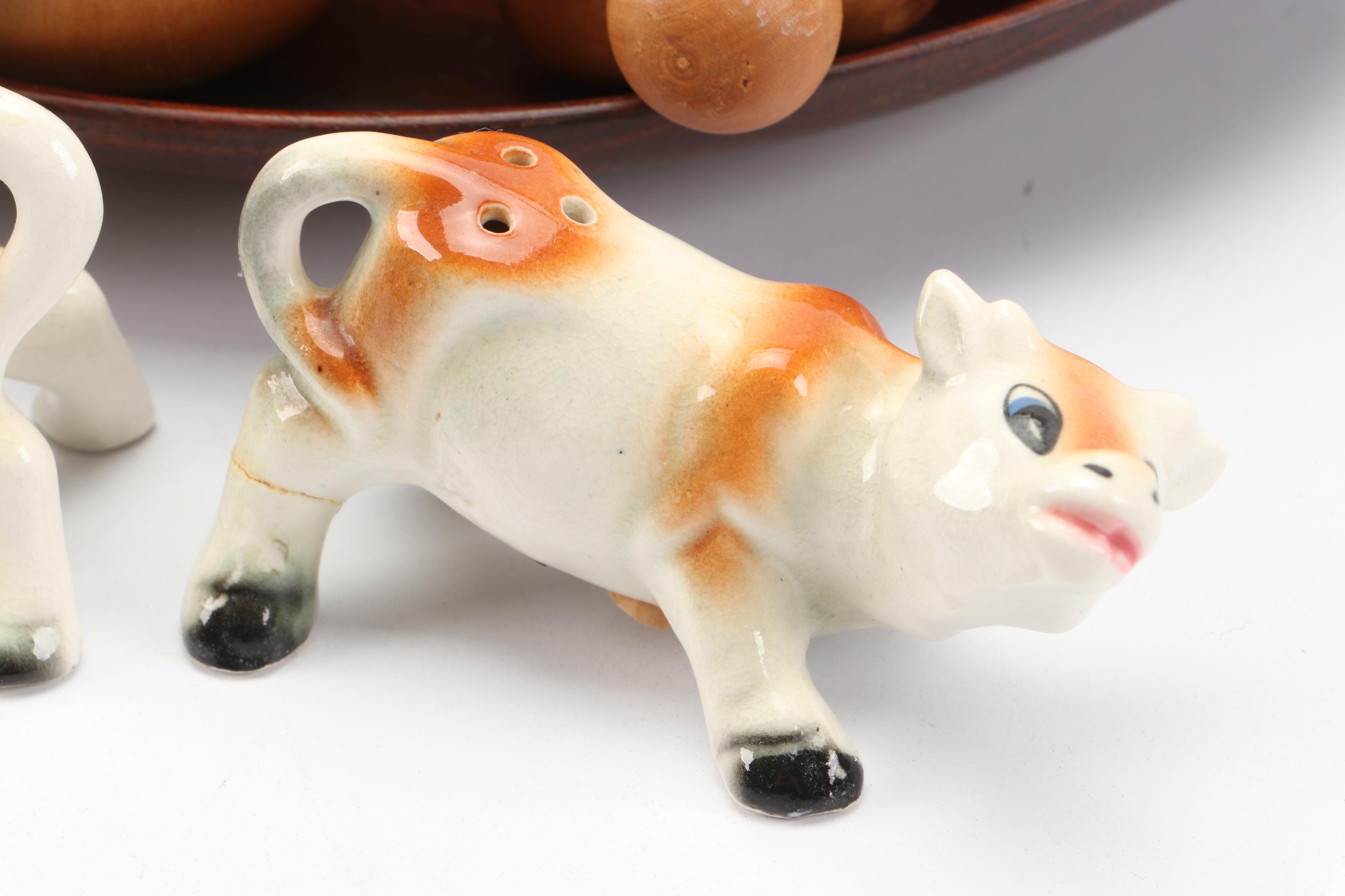 Treenware Apple Box with Other Wooden Fruit and Décor