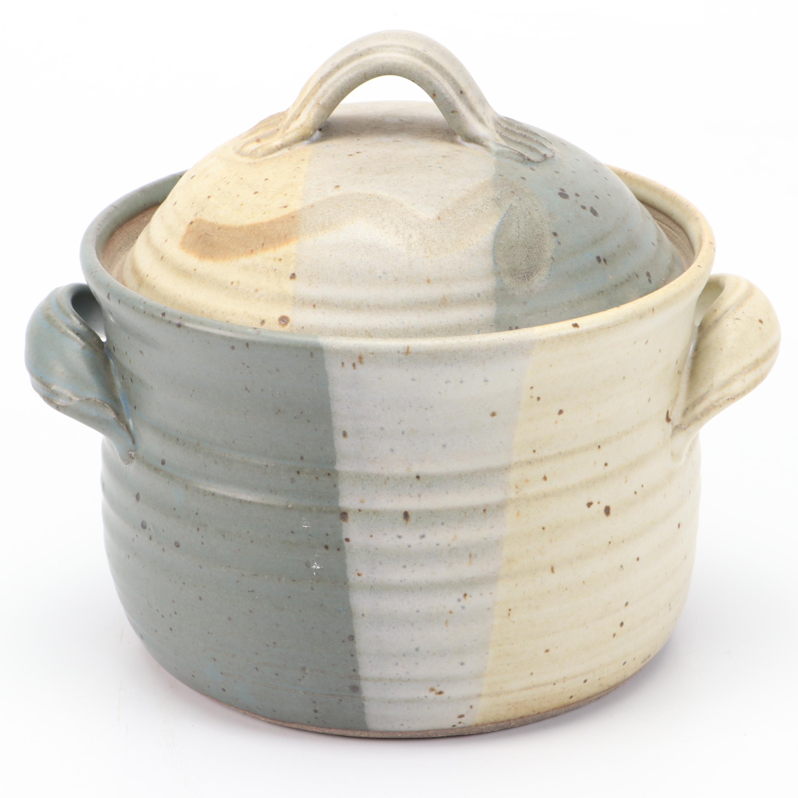 Blanket Creek Ceramic Mugs with Artist Signed Flower Frog and Art Pottery Mugs