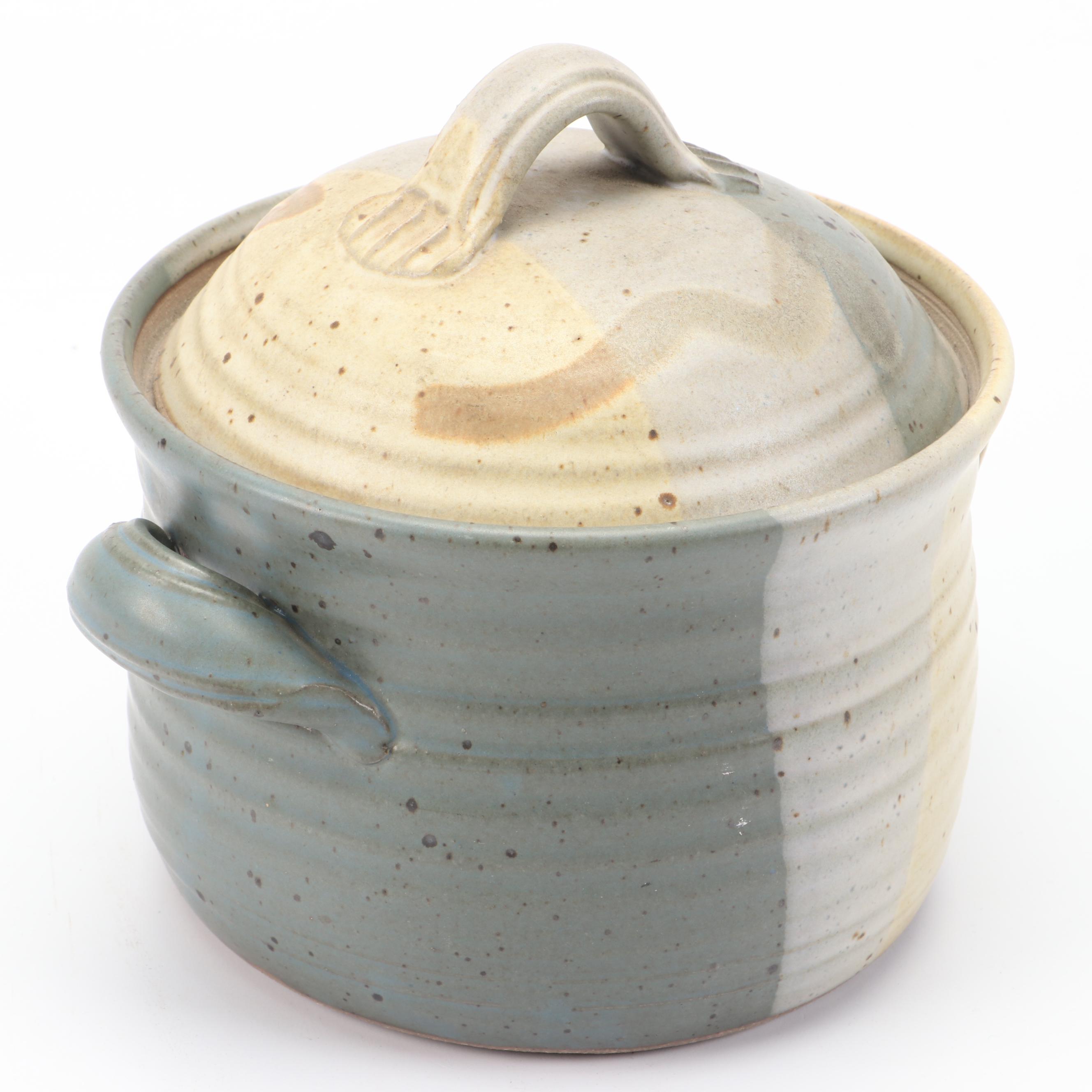 Blanket Creek Ceramic Mugs with Artist Signed Flower Frog and Art Pottery Mugs