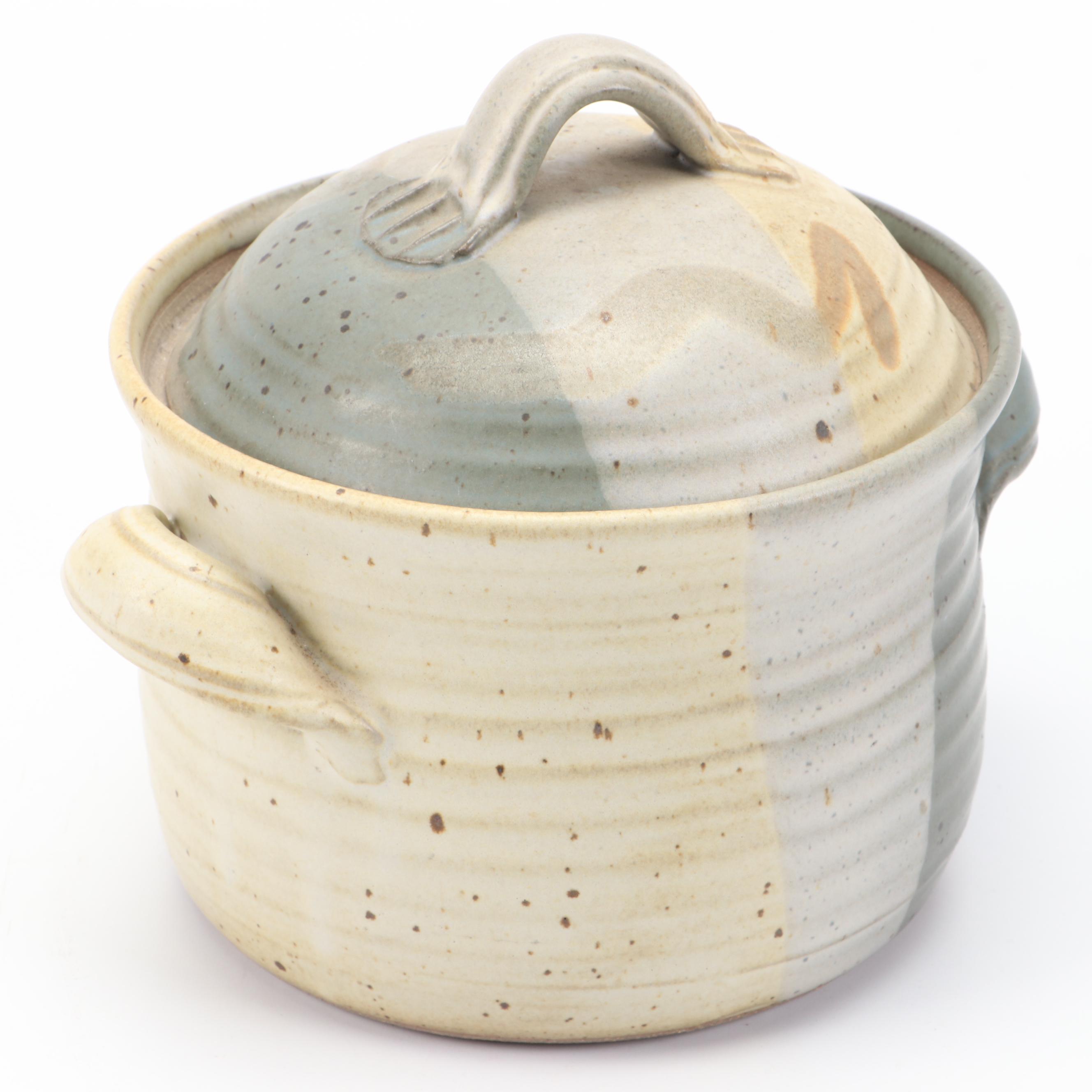 Blanket Creek Ceramic Mugs with Artist Signed Flower Frog and Art Pottery Mugs