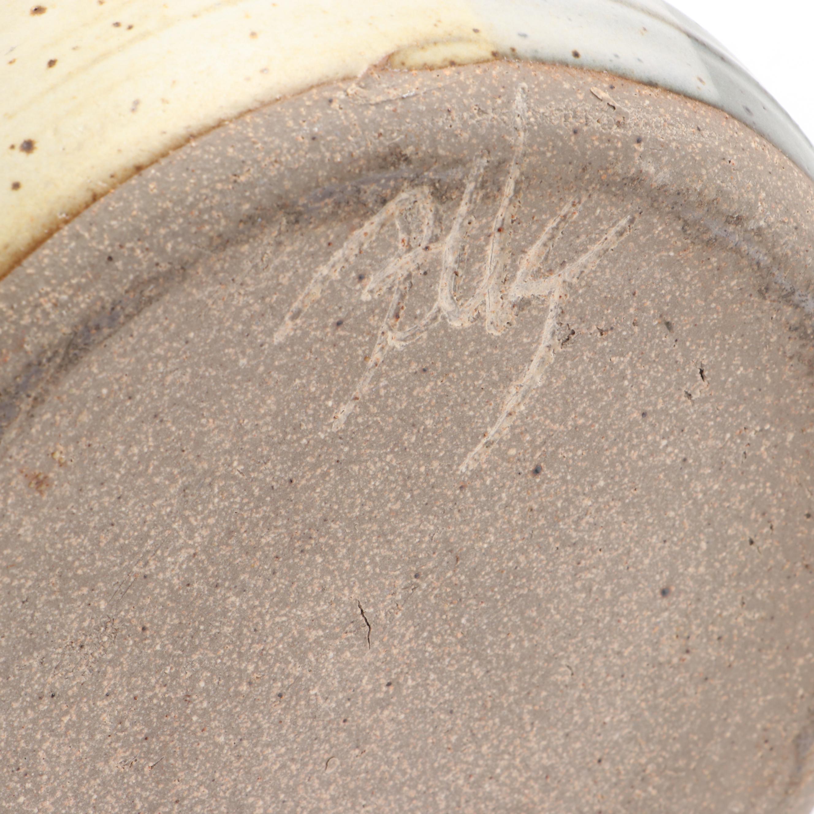 Blanket Creek Ceramic Mugs with Artist Signed Flower Frog and Art Pottery Mugs