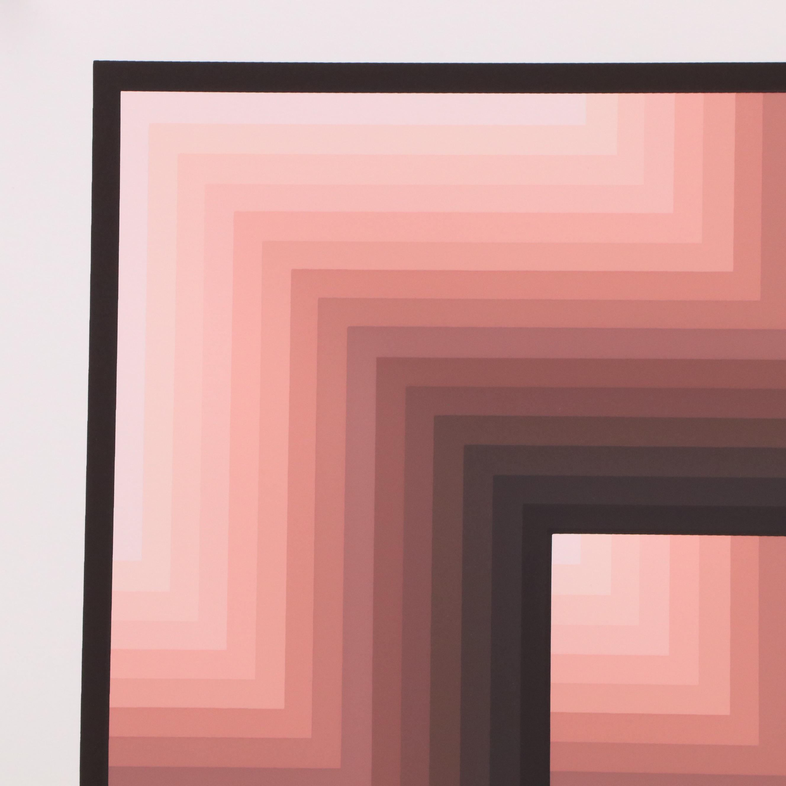 Jürgen Peters Op Art Serigraph "Window Motif," 1982