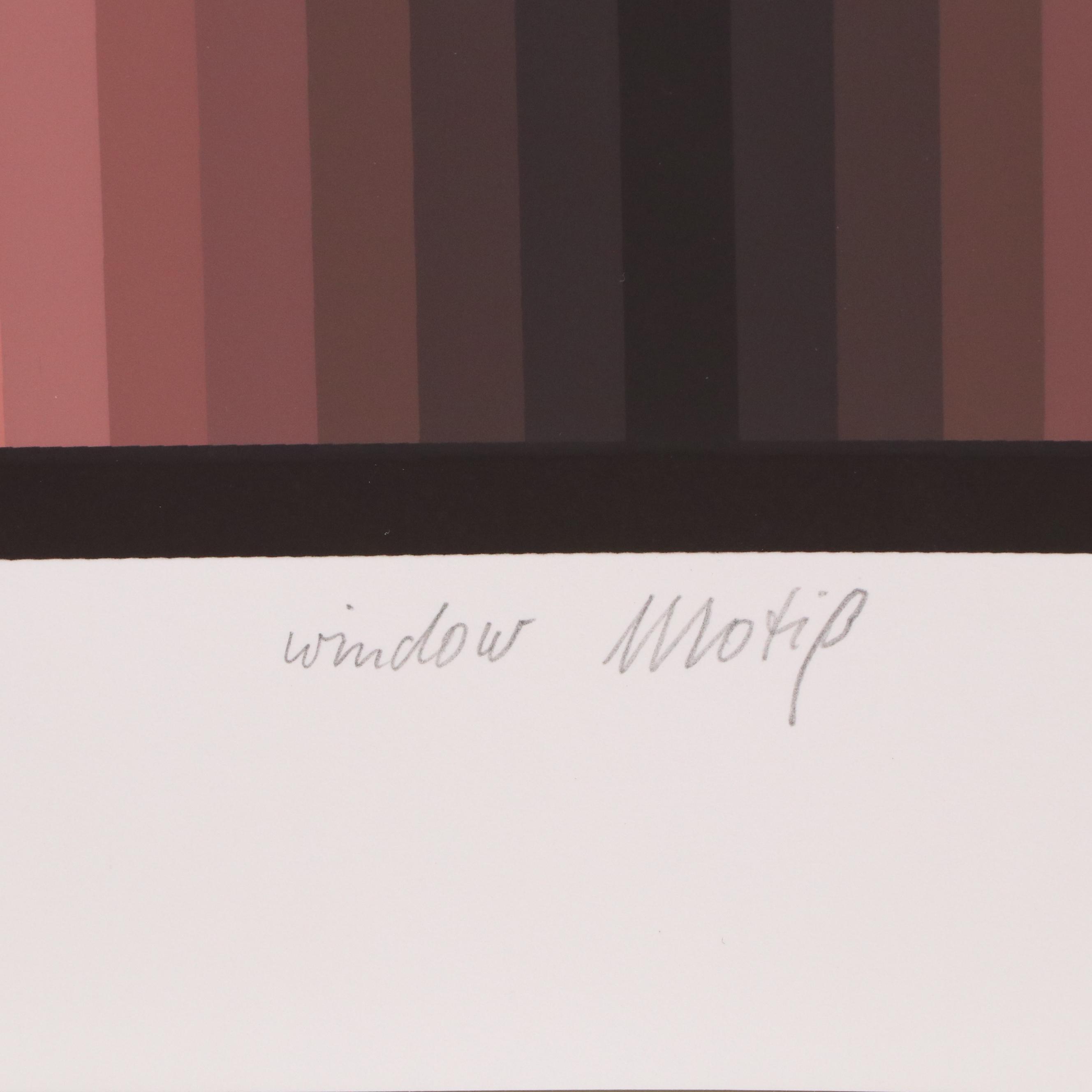 Jürgen Peters Op Art Serigraph "Window Motif," 1982