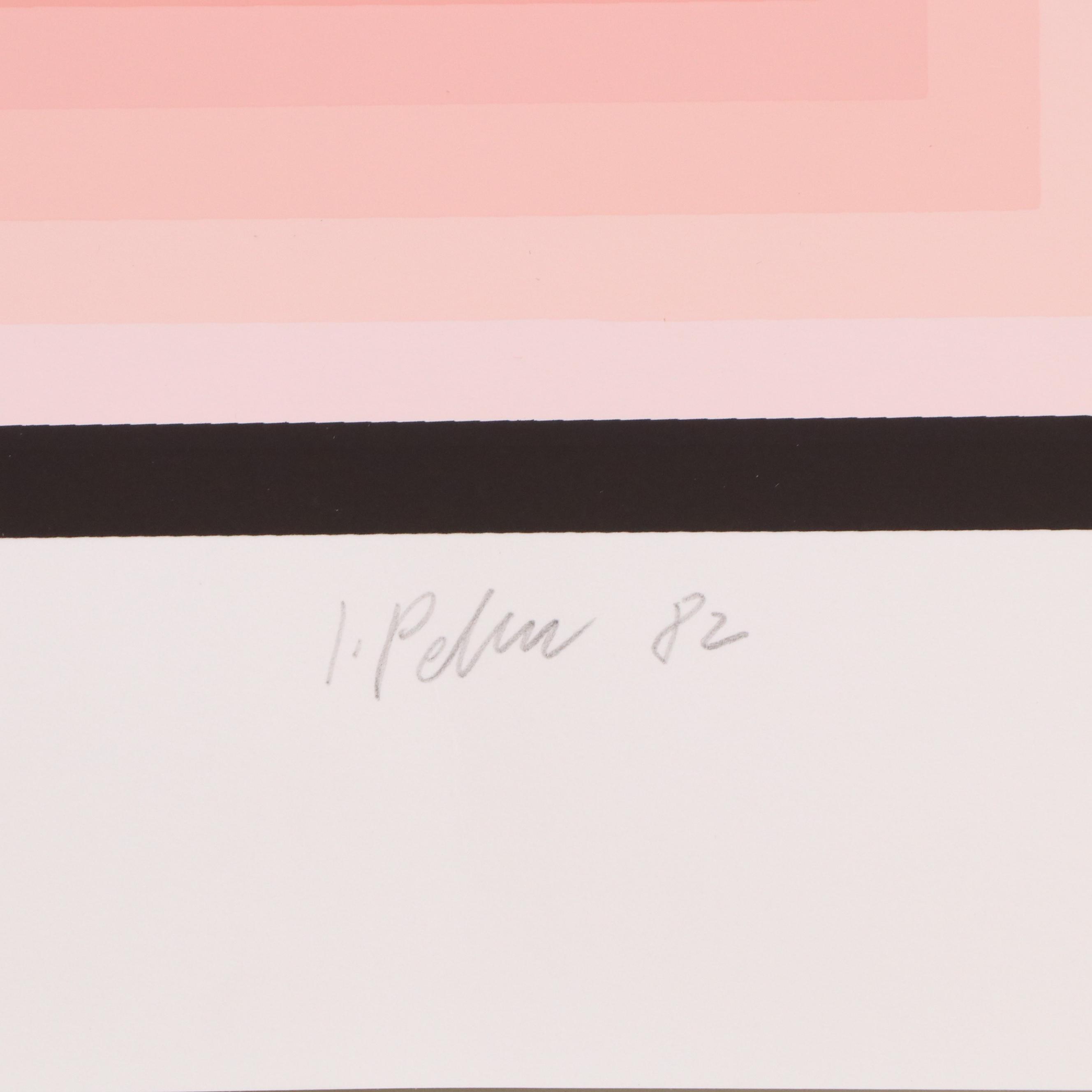 Jürgen Peters Op Art Serigraph "Window Motif," 1982