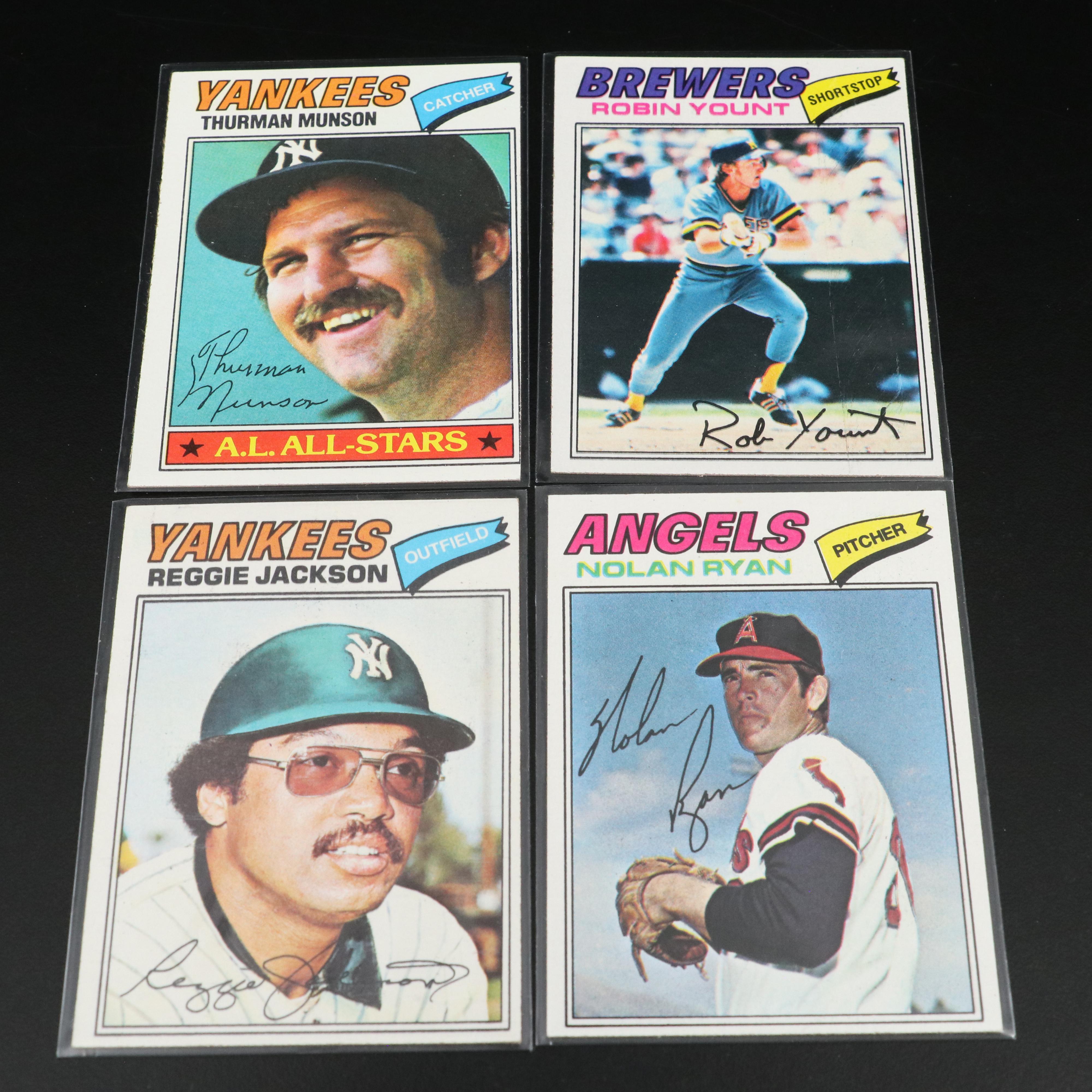 1977 Topps Complete Baseball Card Set Featuring Nolan Ryan, Reggie Jackson, More