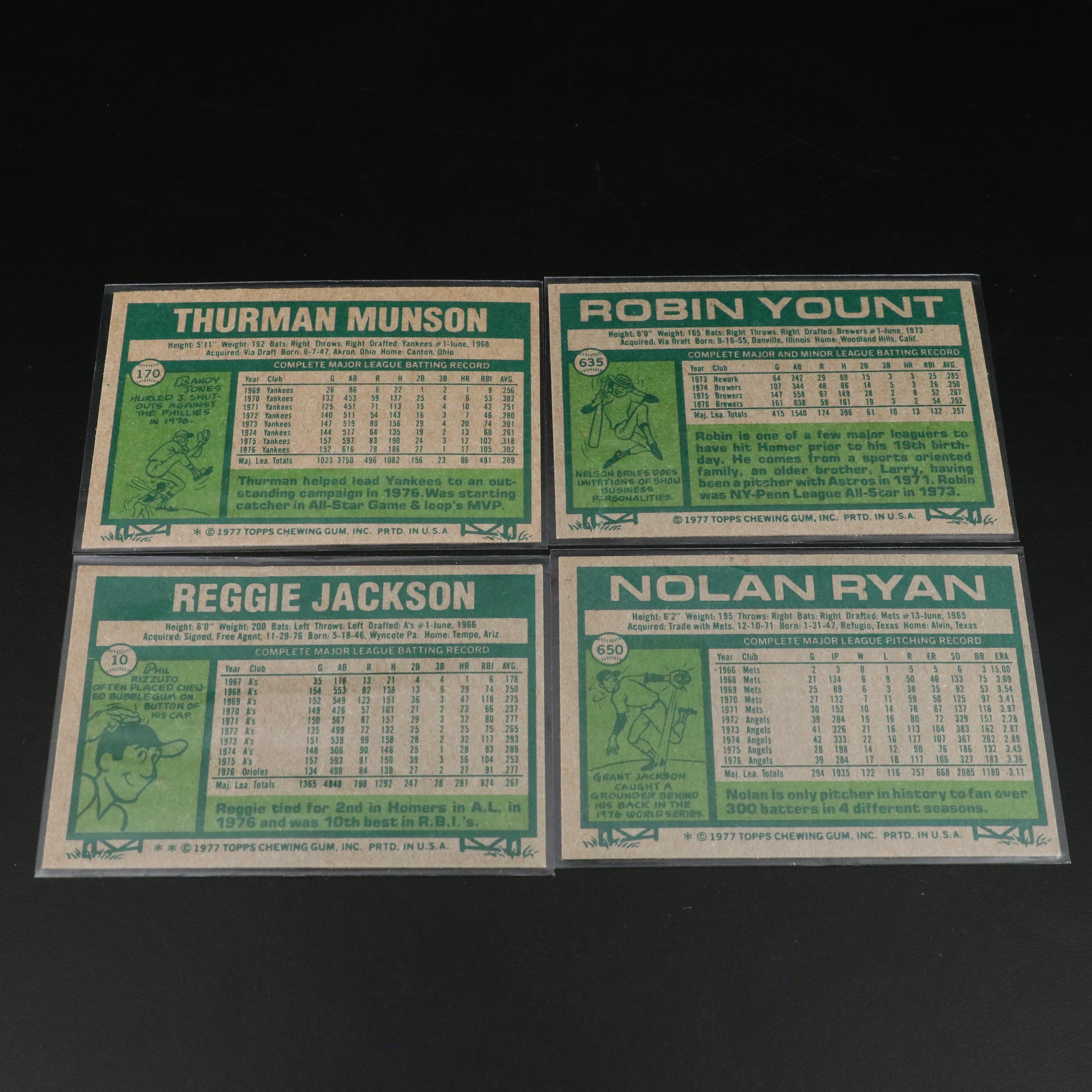 1977 Topps Complete Baseball Card Set Featuring Nolan Ryan, Reggie Jackson, More