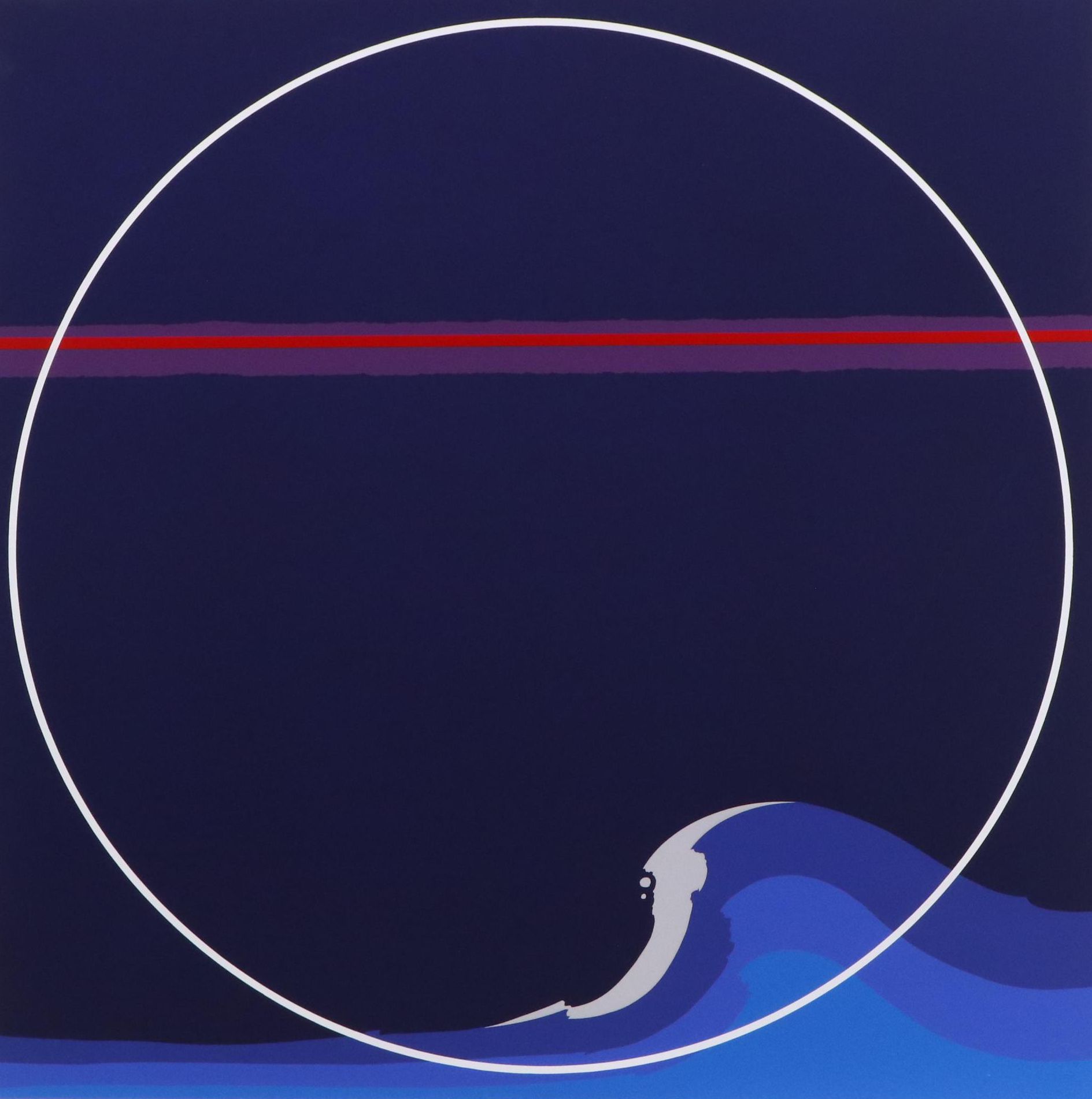 Thomas Whelan Benton Abstract Serigraph "White Cap," 1979