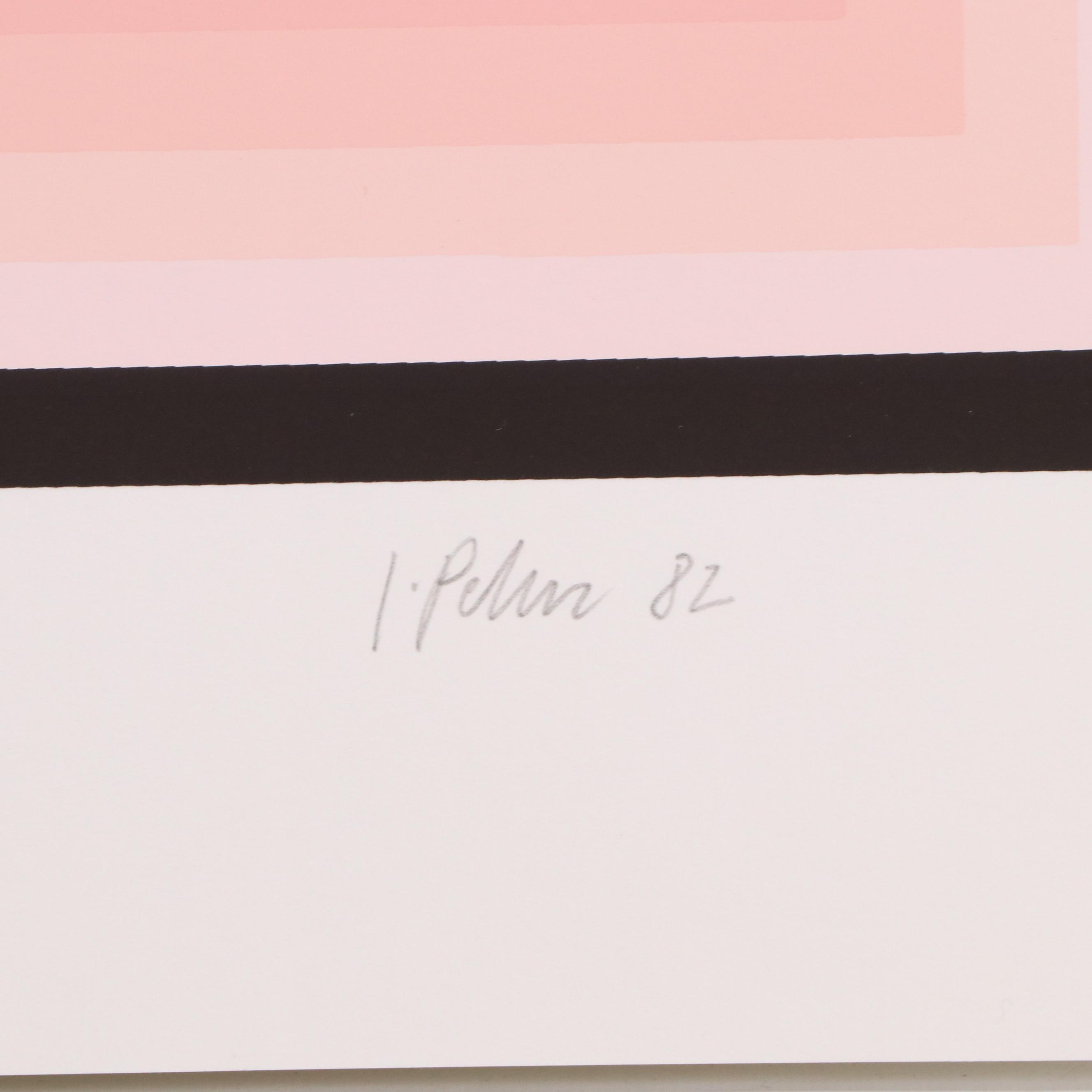 Jürgen Peters Op Art Serigraph "Window Motif," 1982