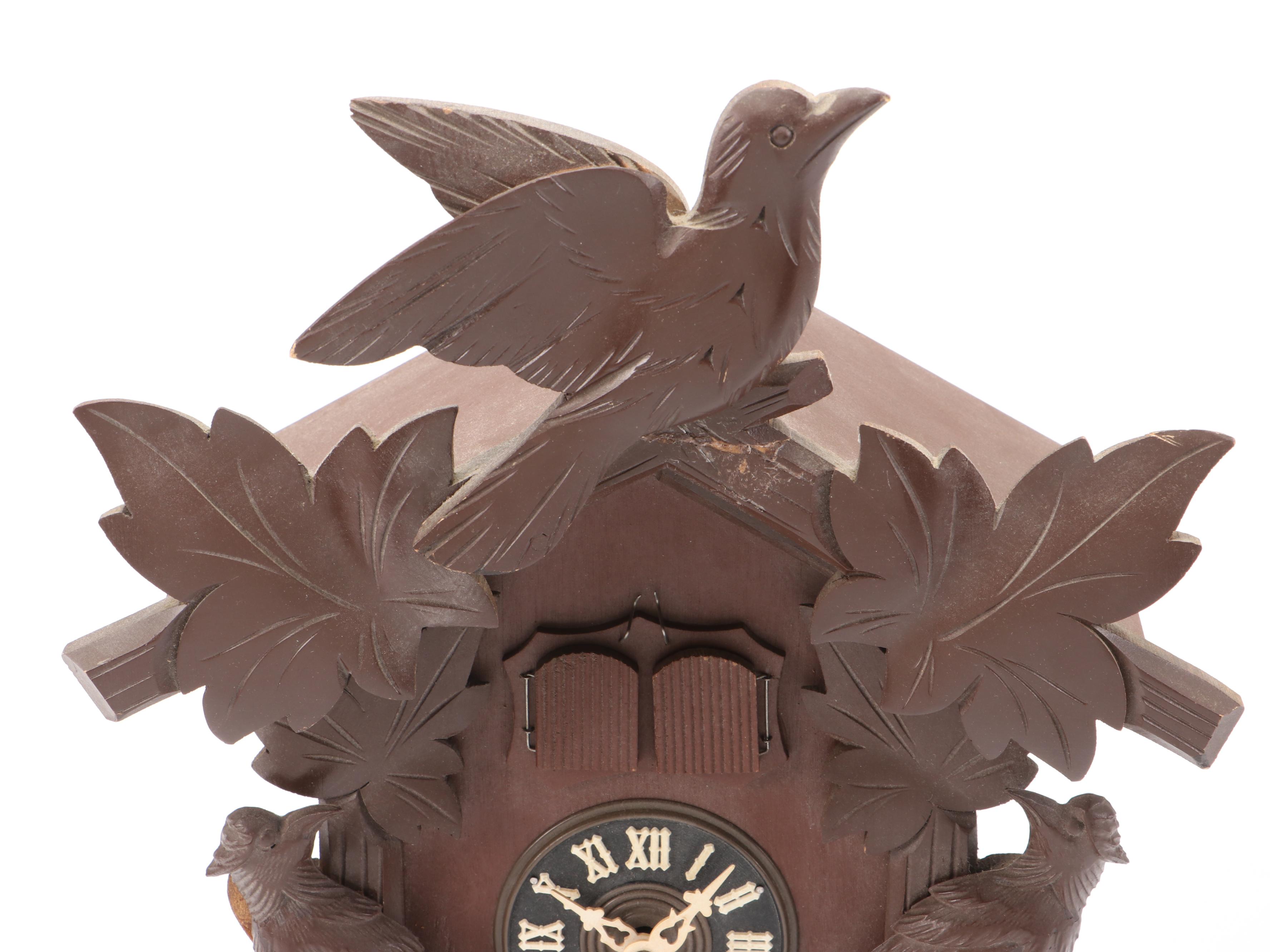 German Reuge Regula Bachmaier and Klemmer Wood Cuckoo Clock