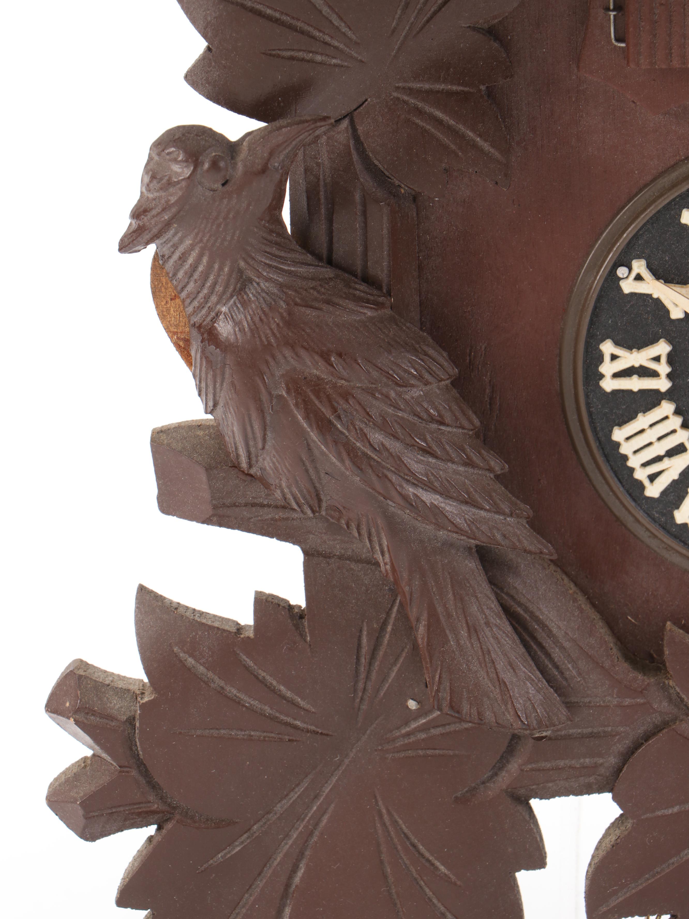 German Reuge Regula Bachmaier and Klemmer Wood Cuckoo Clock