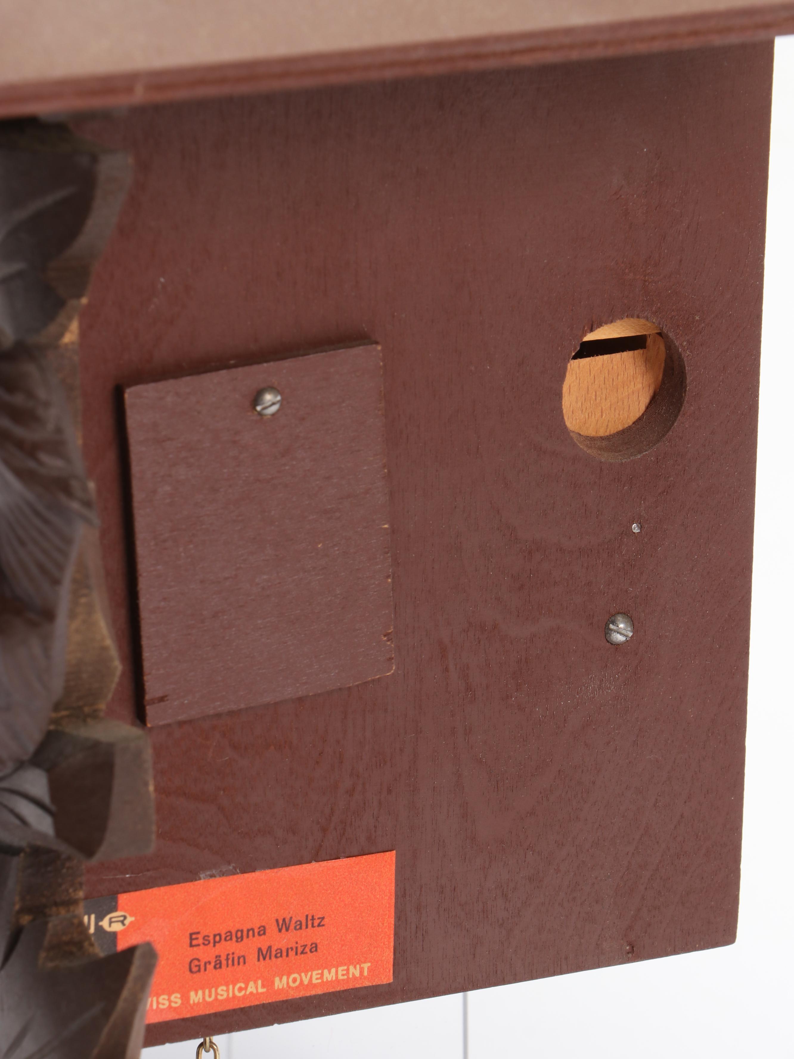 German Reuge Regula Bachmaier and Klemmer Wood Cuckoo Clock