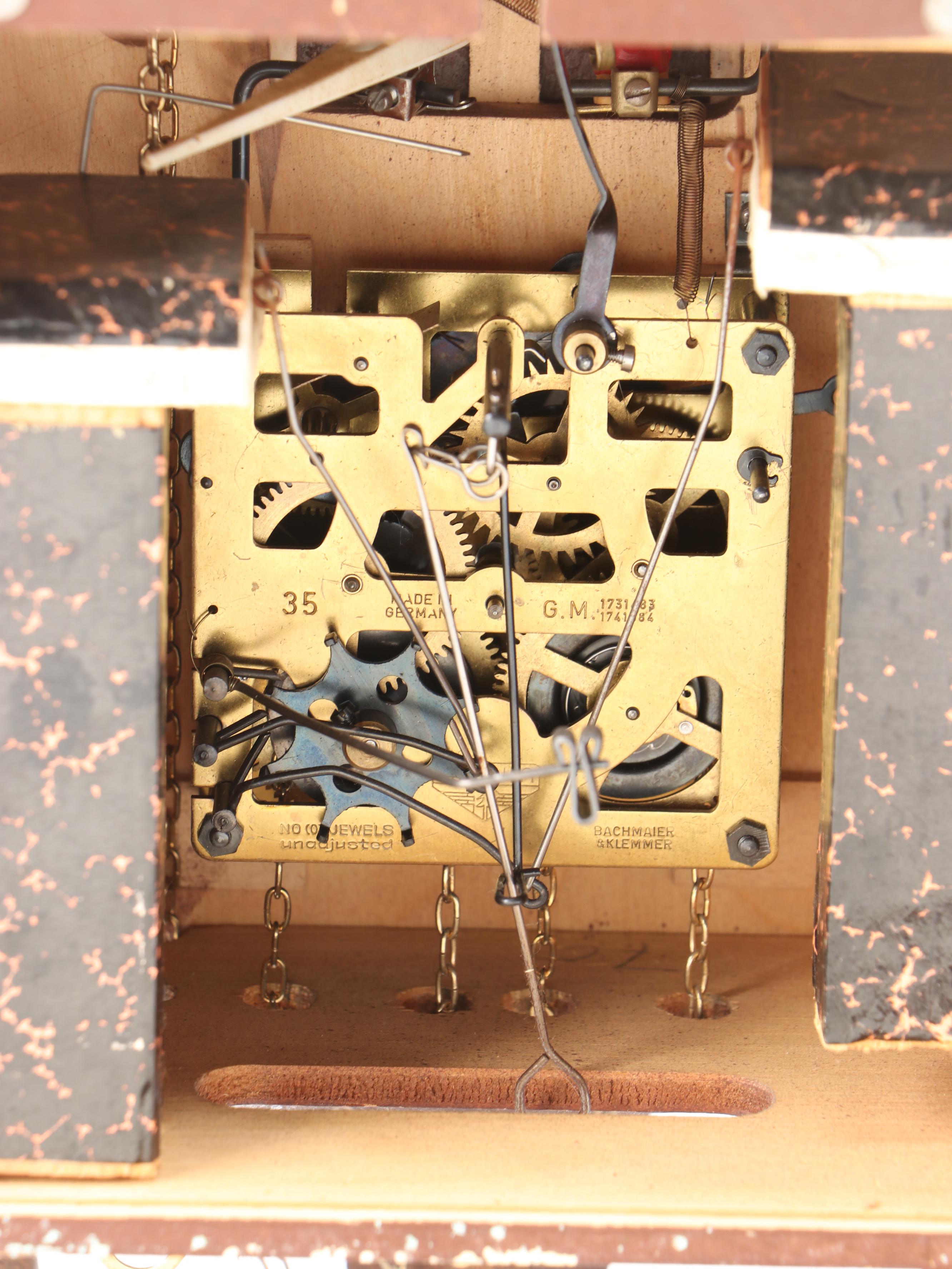 German Reuge Regula Bachmaier and Klemmer Wood Cuckoo Clock