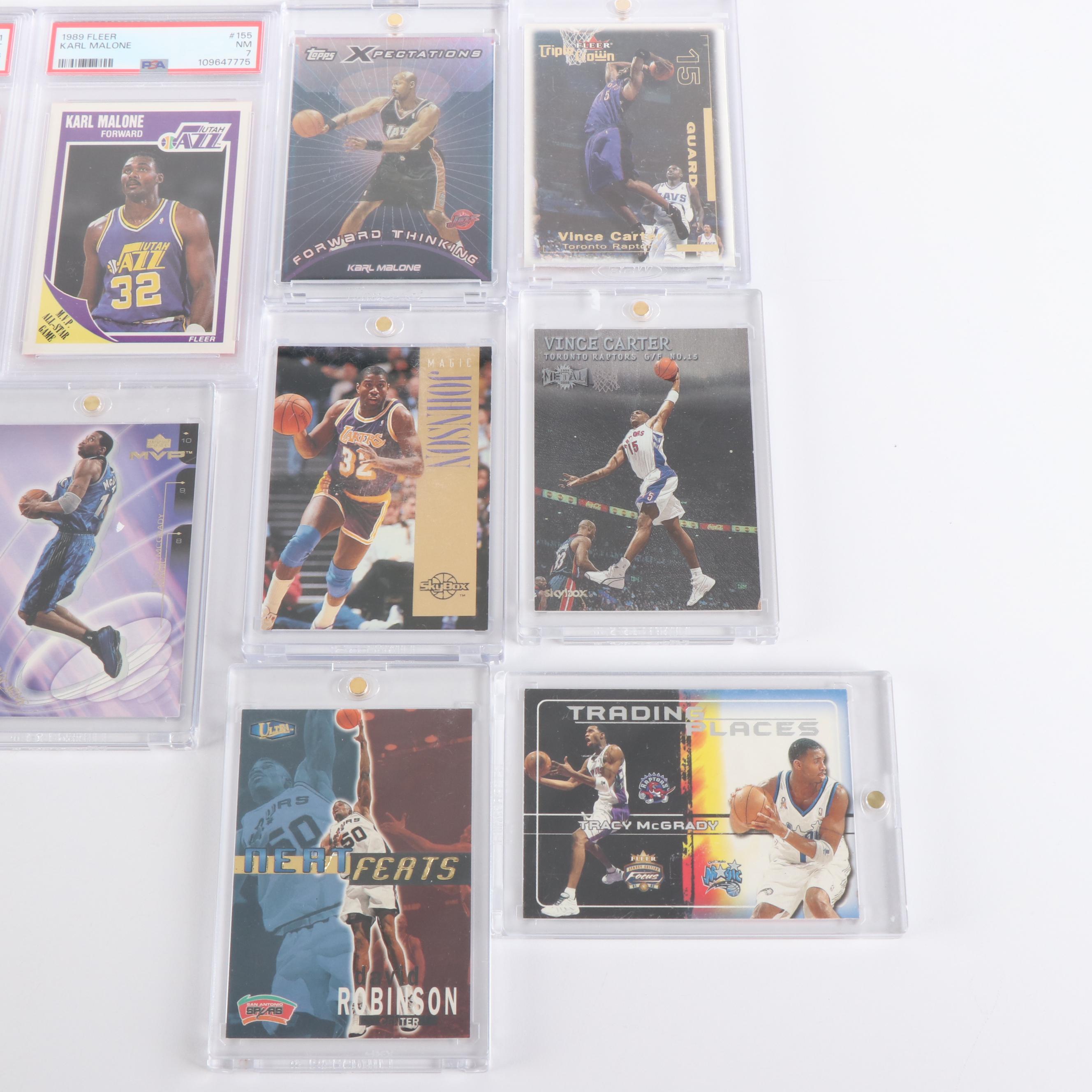 200+ Basketball Card Lot with Barkley, Iverson, Jordan, Garnett, Malone, McGrady