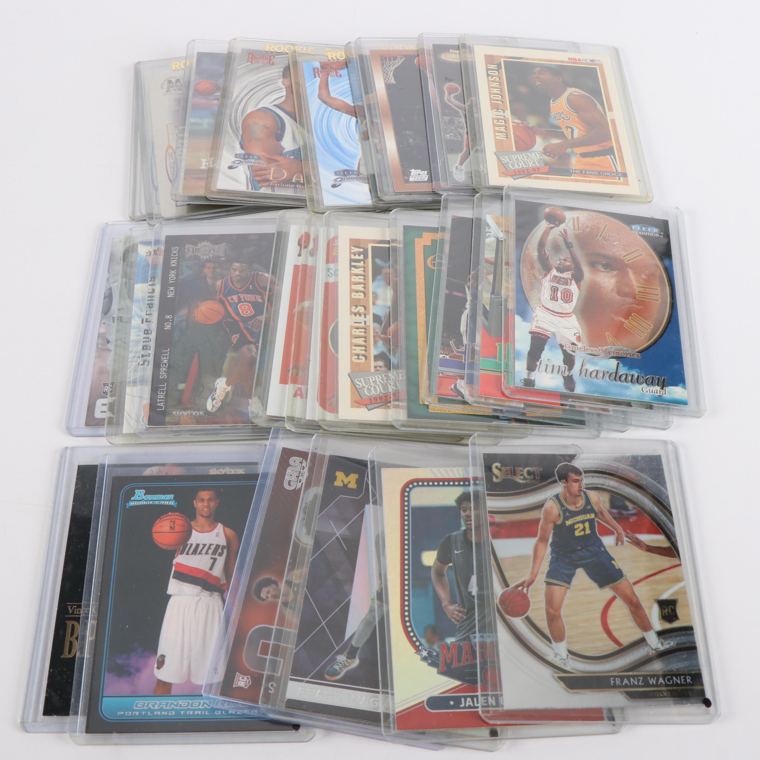 200+ Basketball Card Lot with Barkley, Iverson, Jordan, Garnett, Malone, McGrady