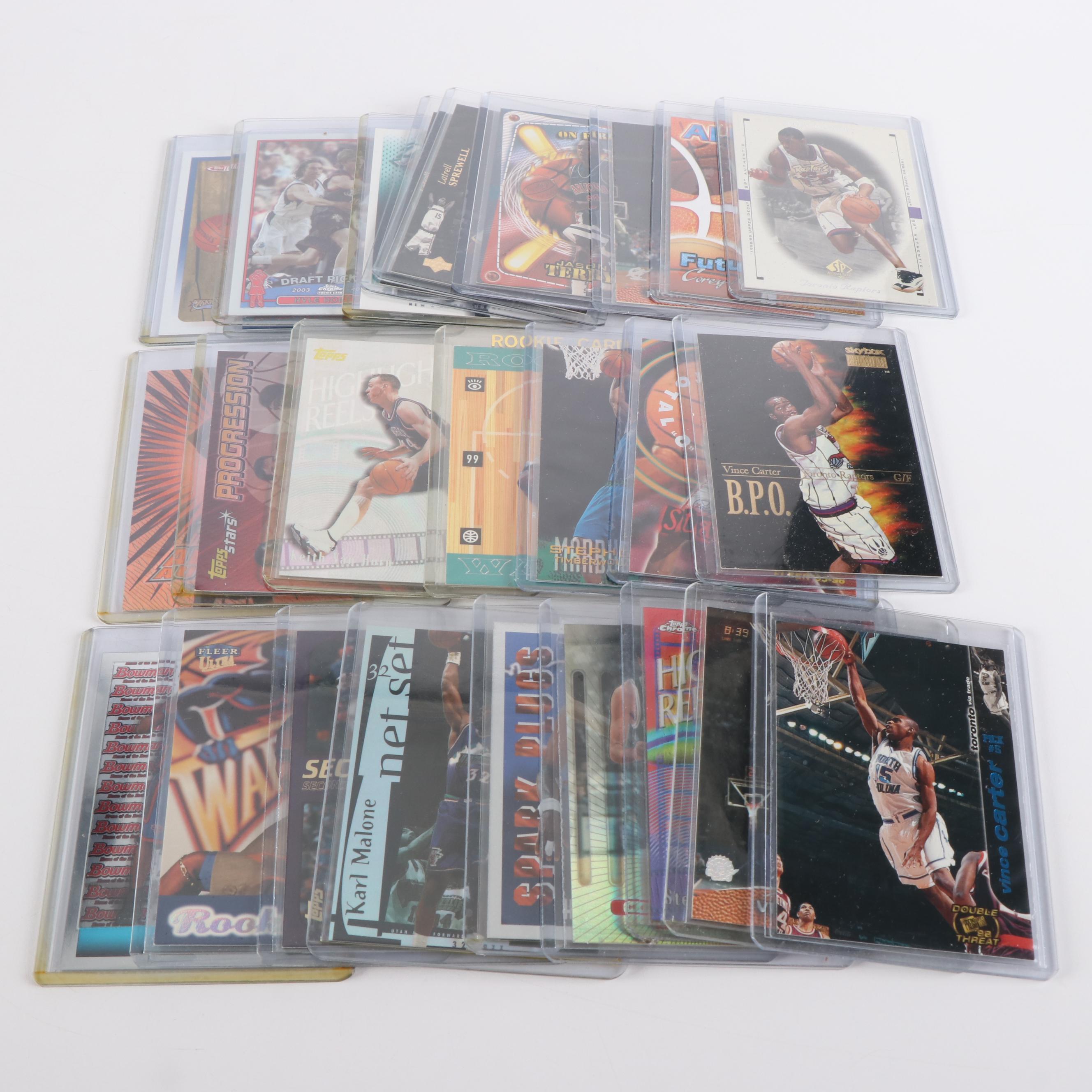 200+ Basketball Card Lot with Barkley, Iverson, Jordan, Garnett, Malone, McGrady
