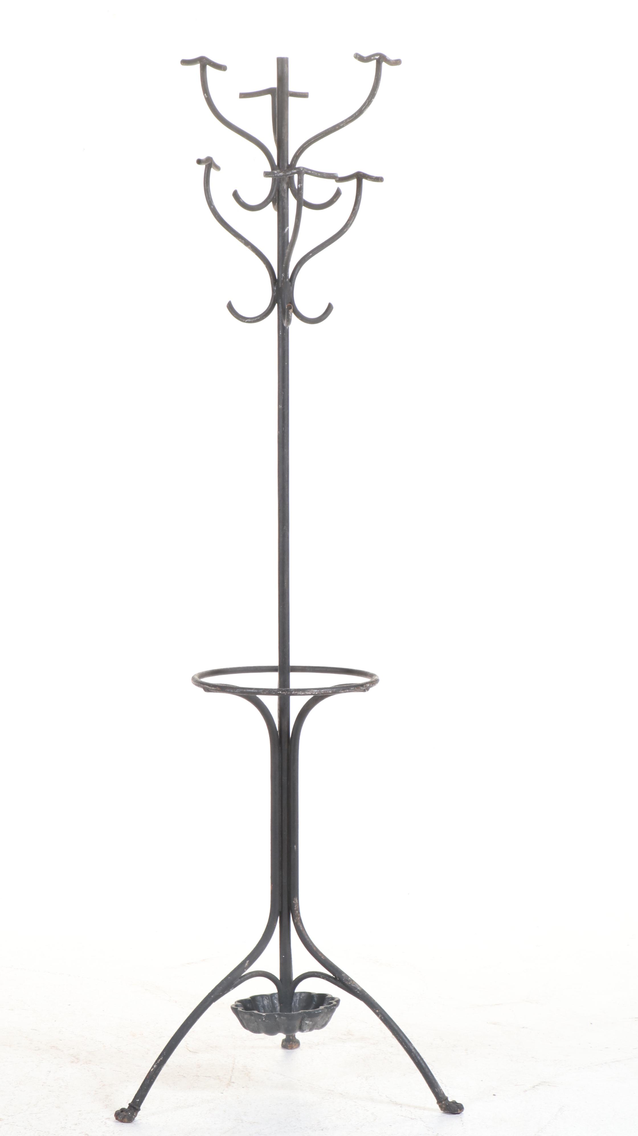 Victorian Style Tubular Iron Coat and Umbrella Stand, Mid to Late 20th Century