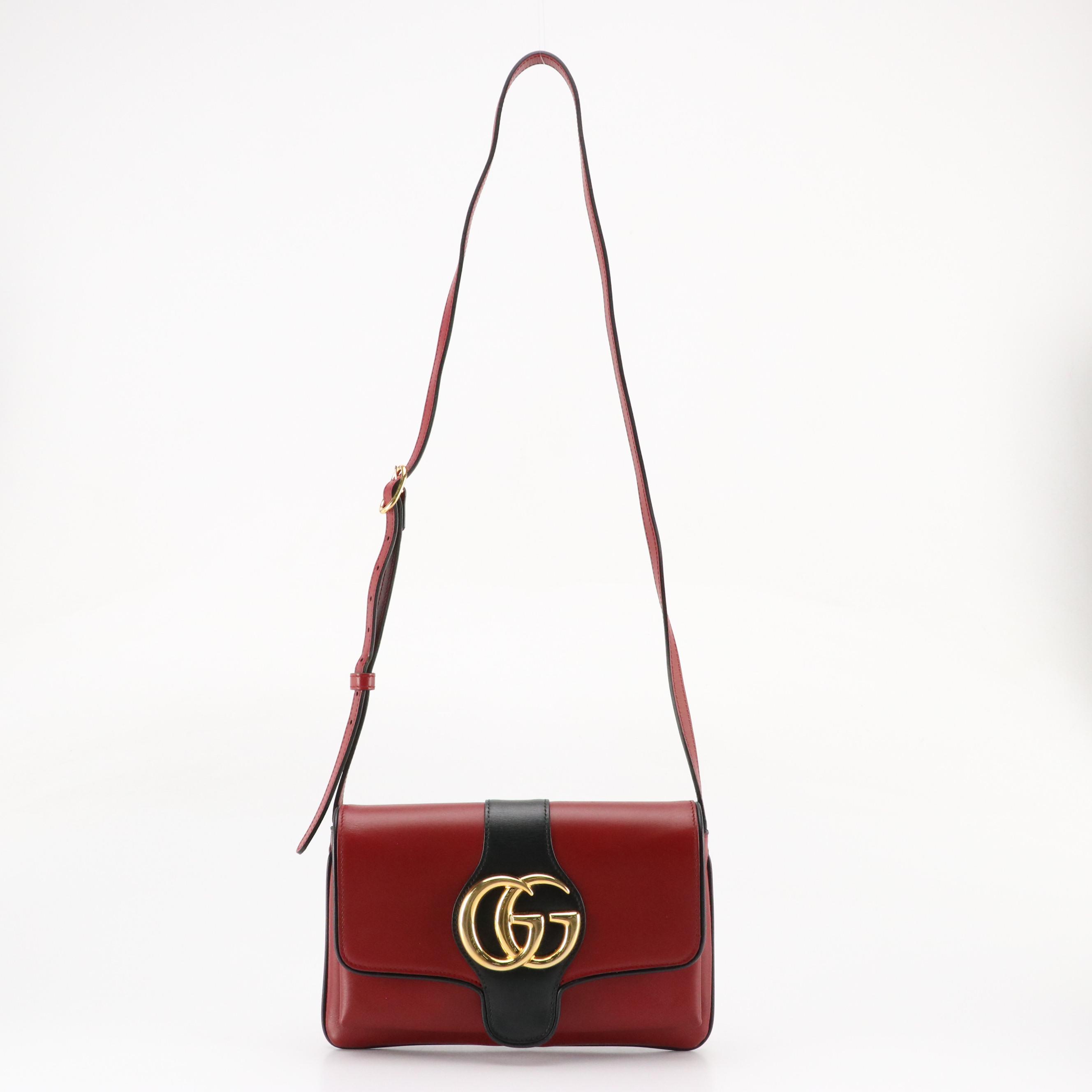 Gucci Arli Small Flap Crossbody Bag in Bi-Color Calfskin Leather
