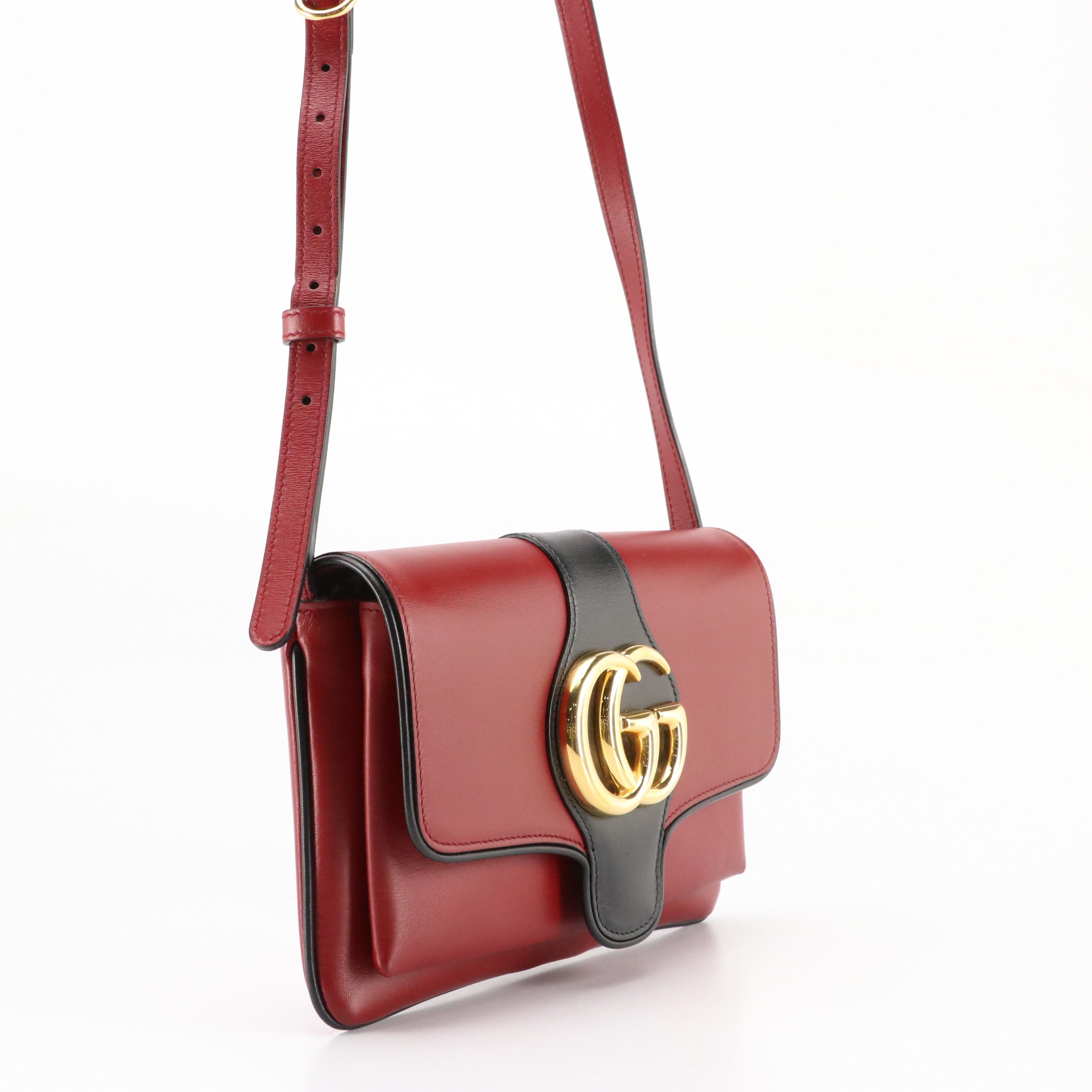 Gucci Arli Small Flap Crossbody Bag in Bi-Color Calfskin Leather