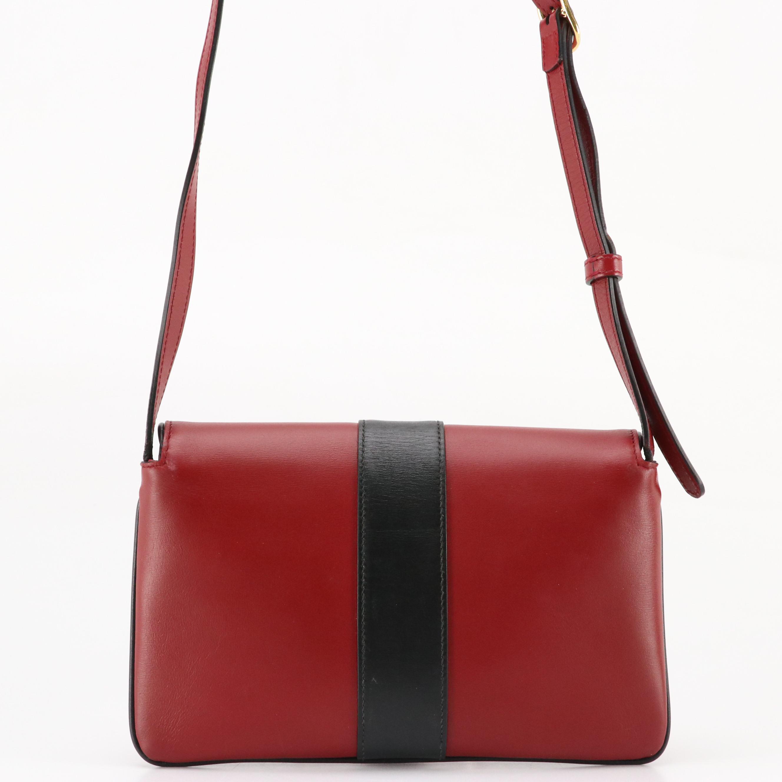 Gucci Arli Small Flap Crossbody Bag in Bi-Color Calfskin Leather