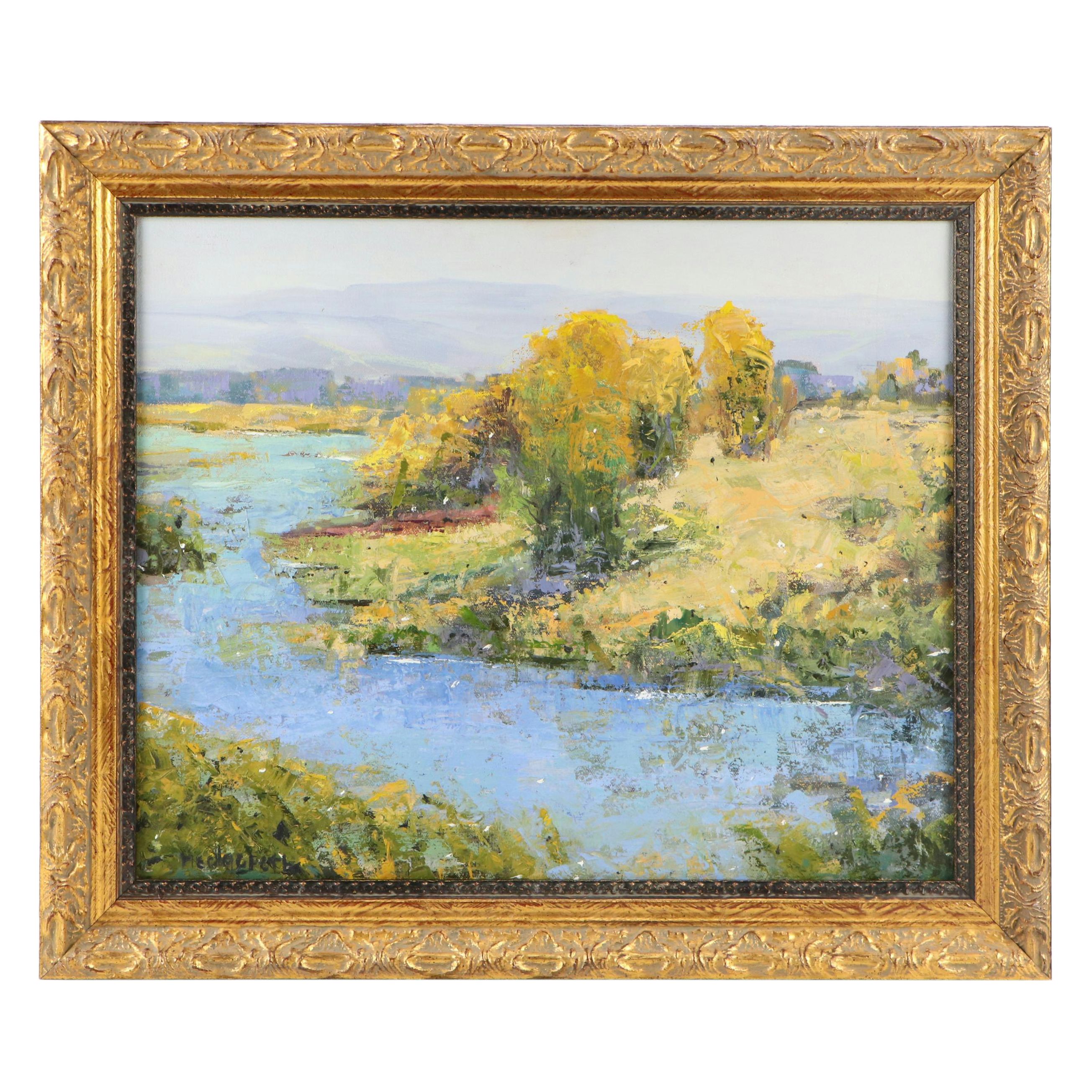 Stephen Hedgepeth American Impressionist Style Oil Painting, 21st Century