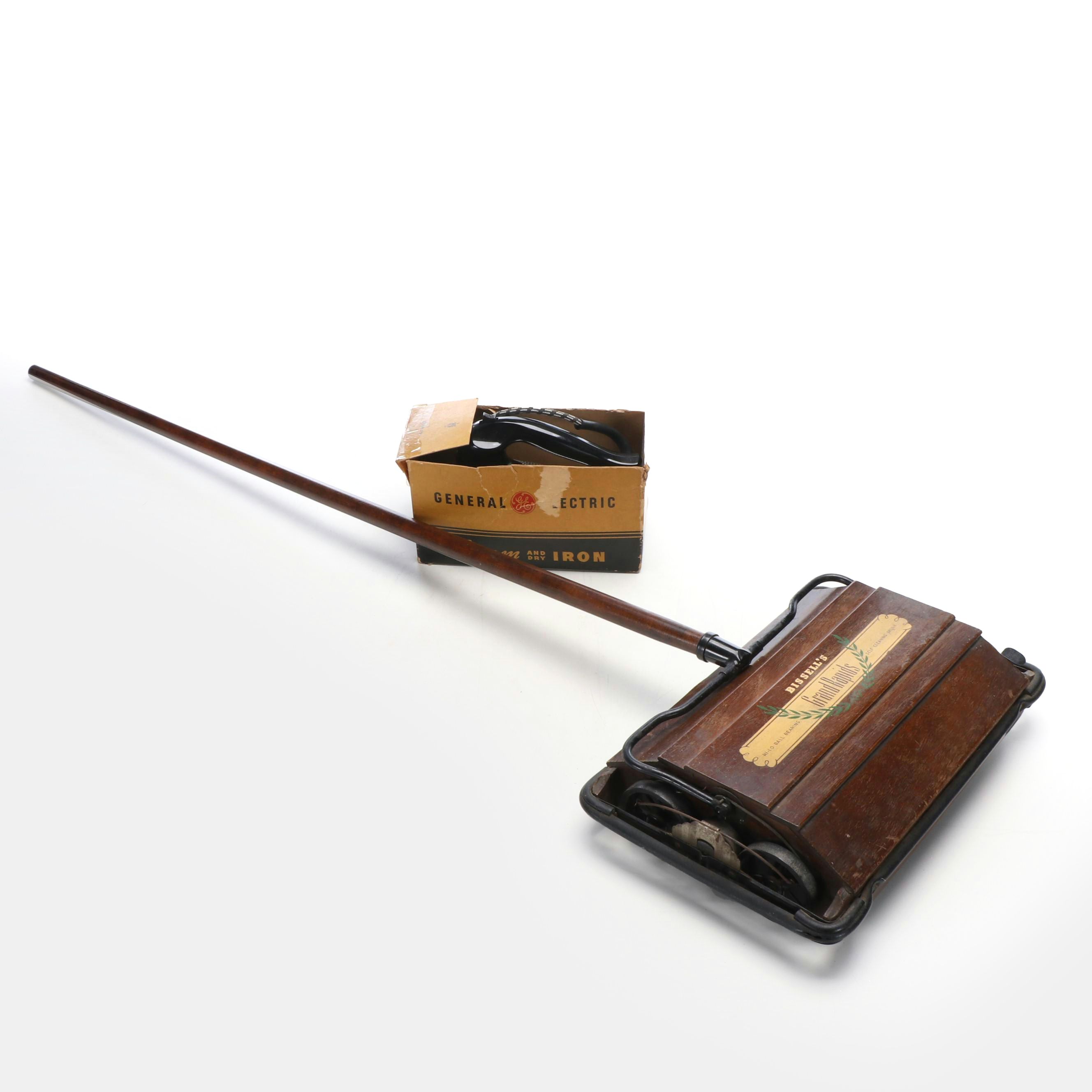 Bissell's Grand Rapids Self Cleaning Floor Sweeper with General Electric Iron