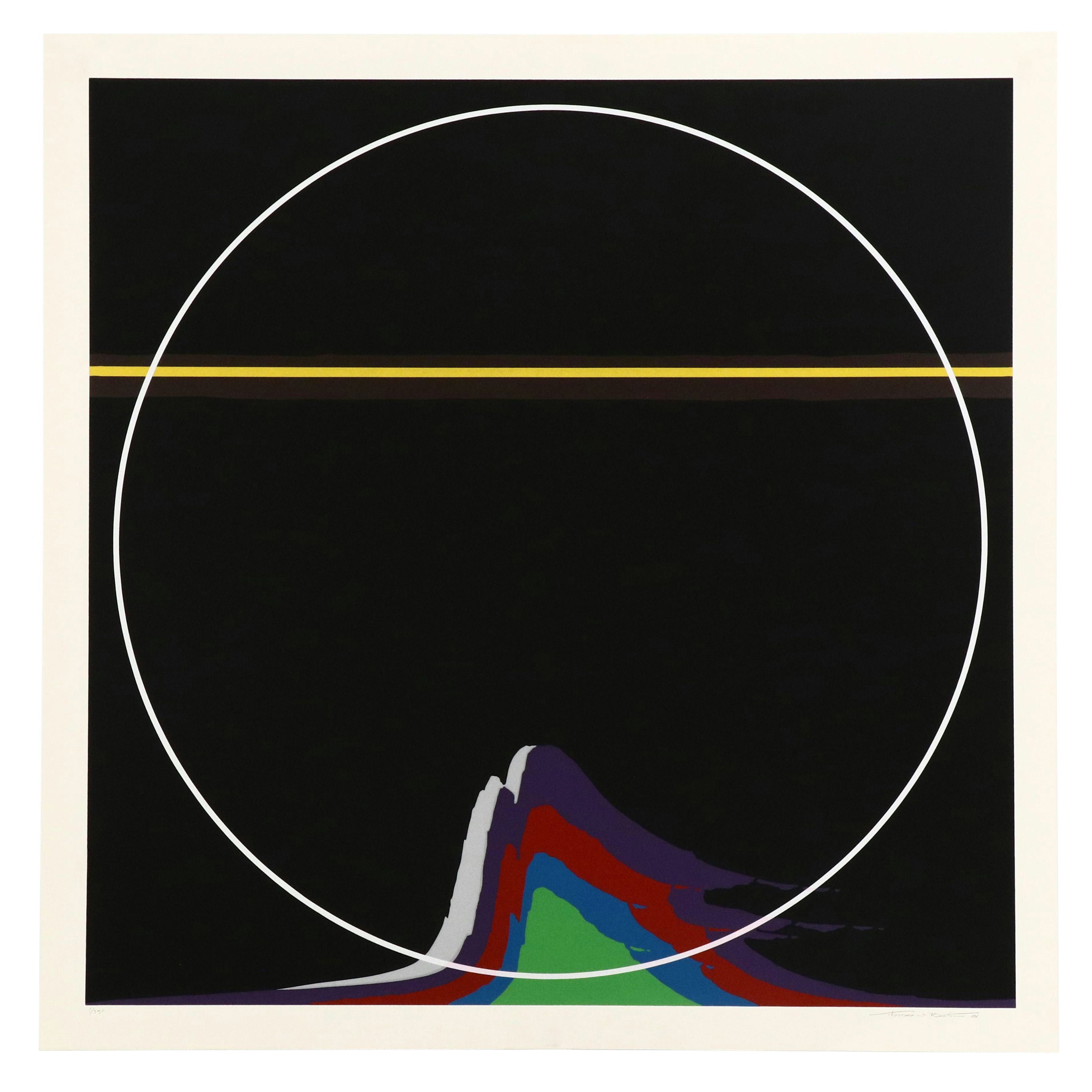 Thomas Whelan Benton Abstract Serigraph "Rainbow Mountain," 1981