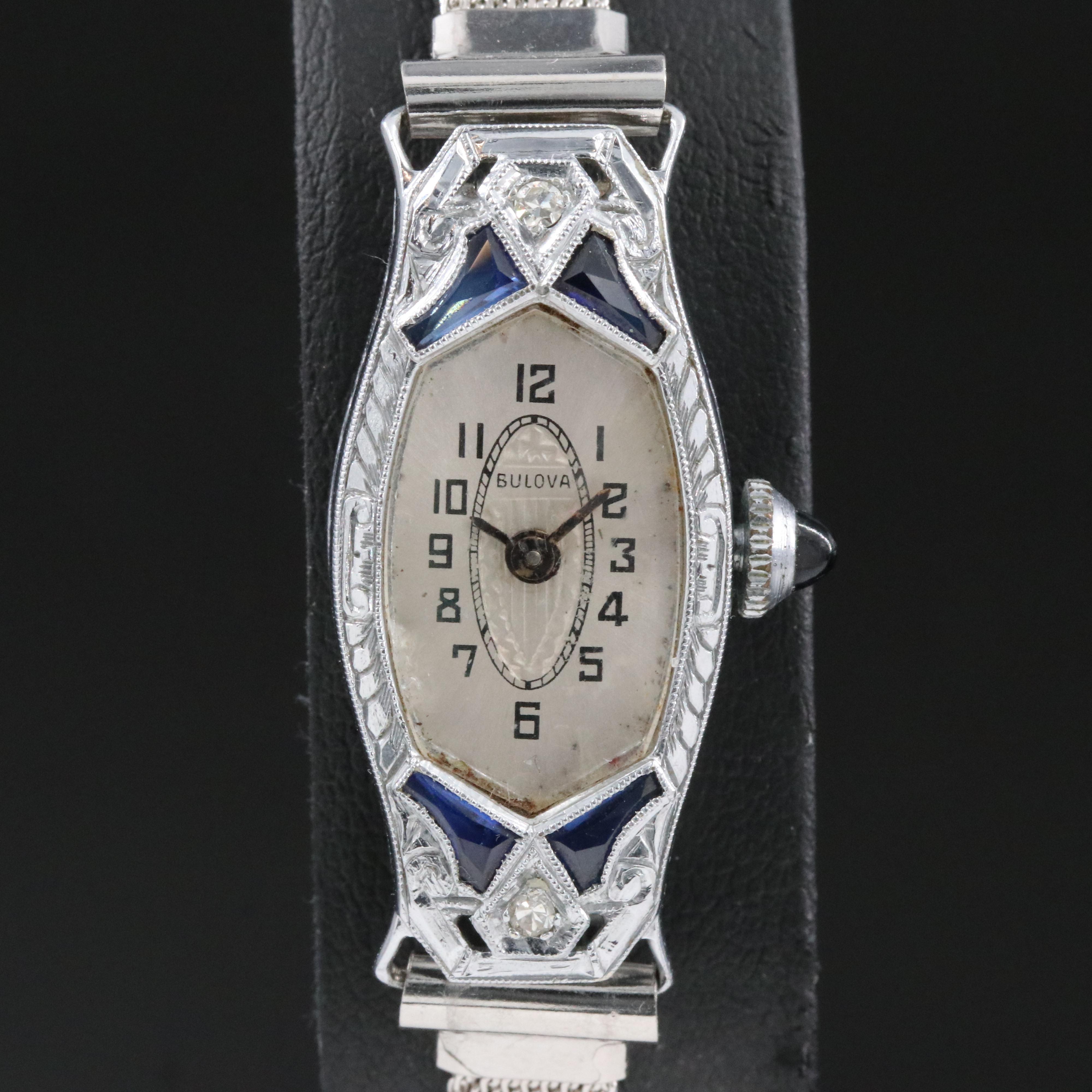 Bulova Quartz Conversion Diamonds and Sapphires Watch