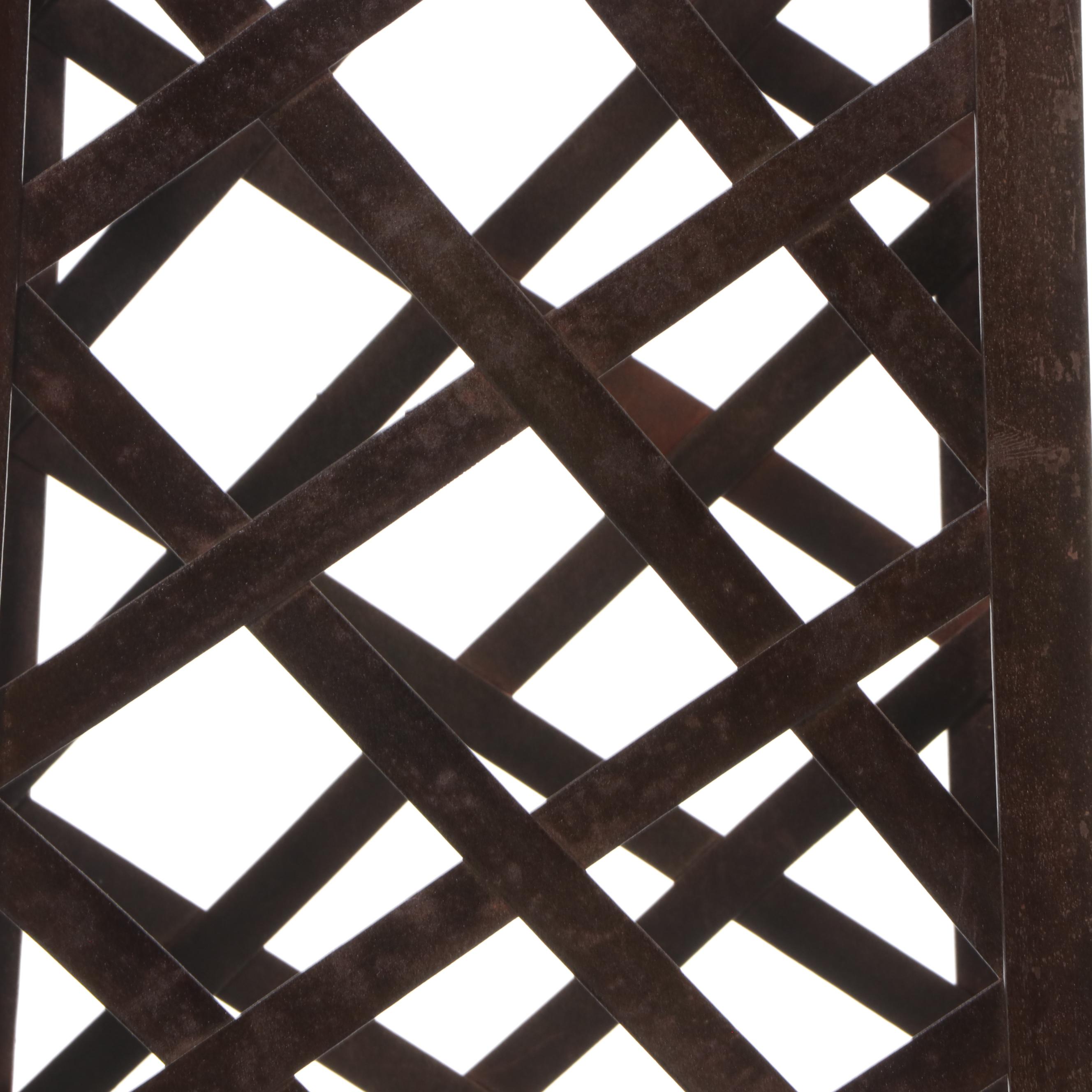 Pair of Bronze Finished Metal Garden Obelisks