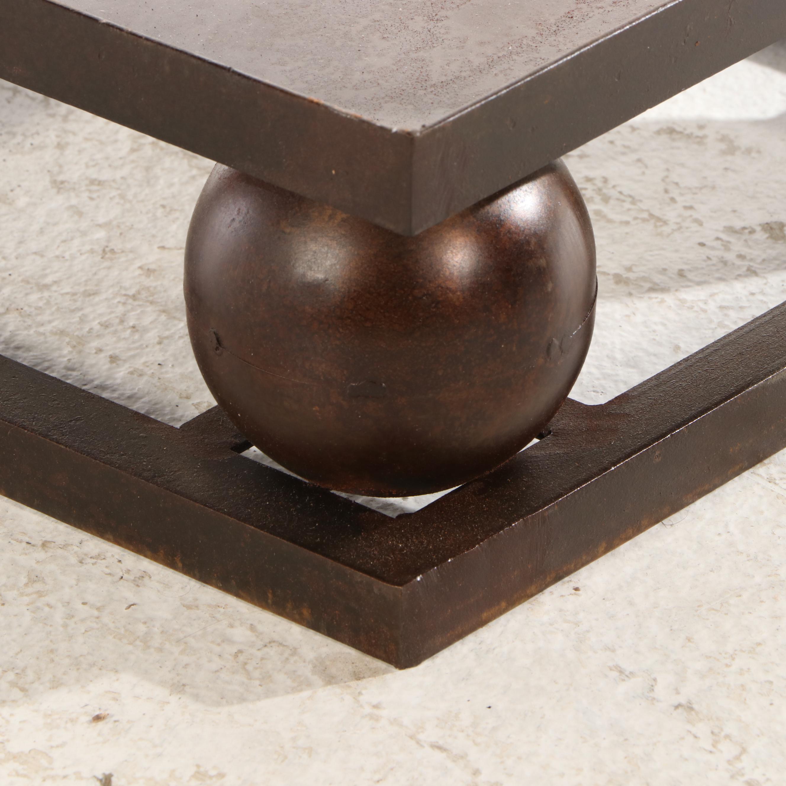 Pair of Bronze Finished Metal Garden Obelisks