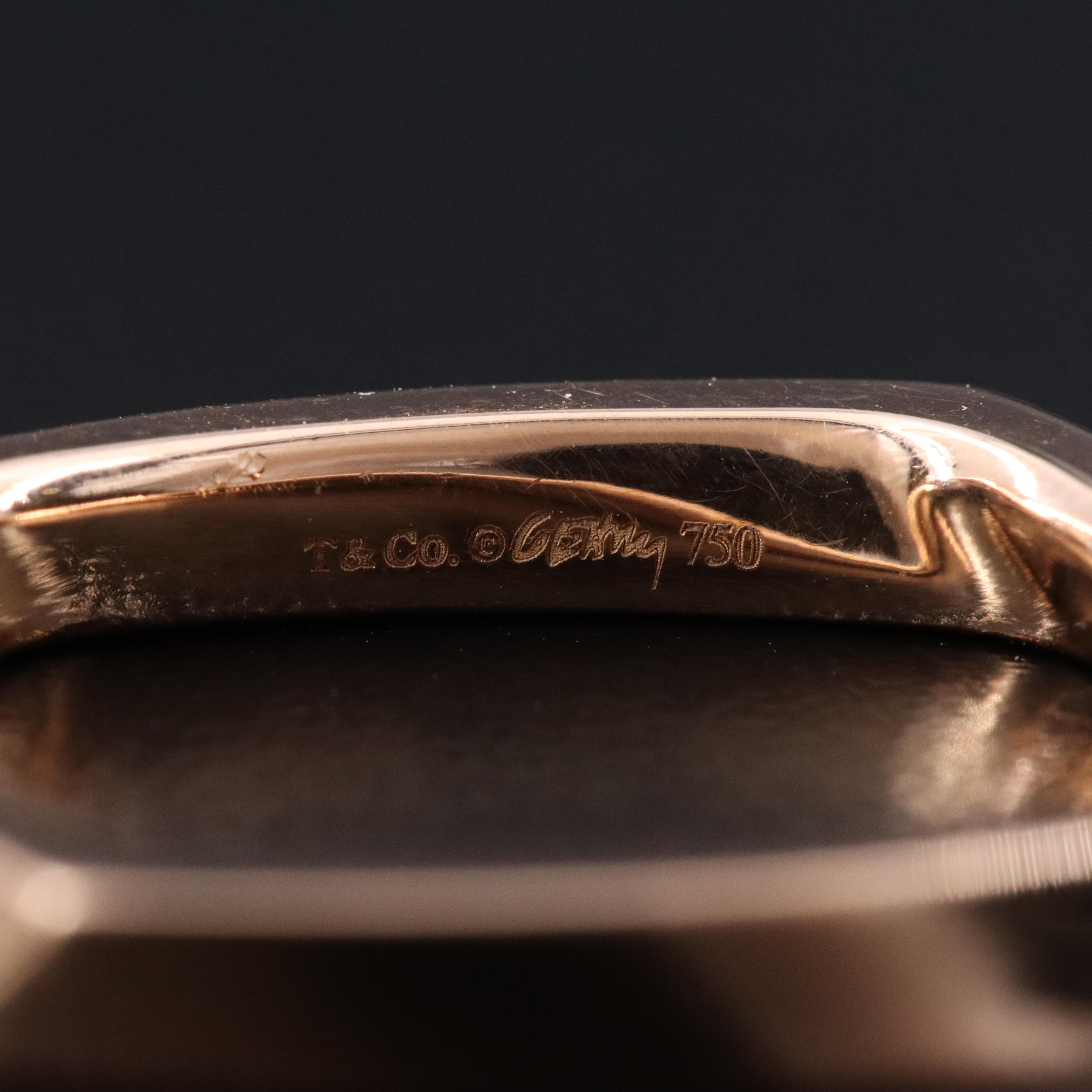 Frank Gehry for Tiffany & Co. 18K  Rose Gold Torque Square Ring