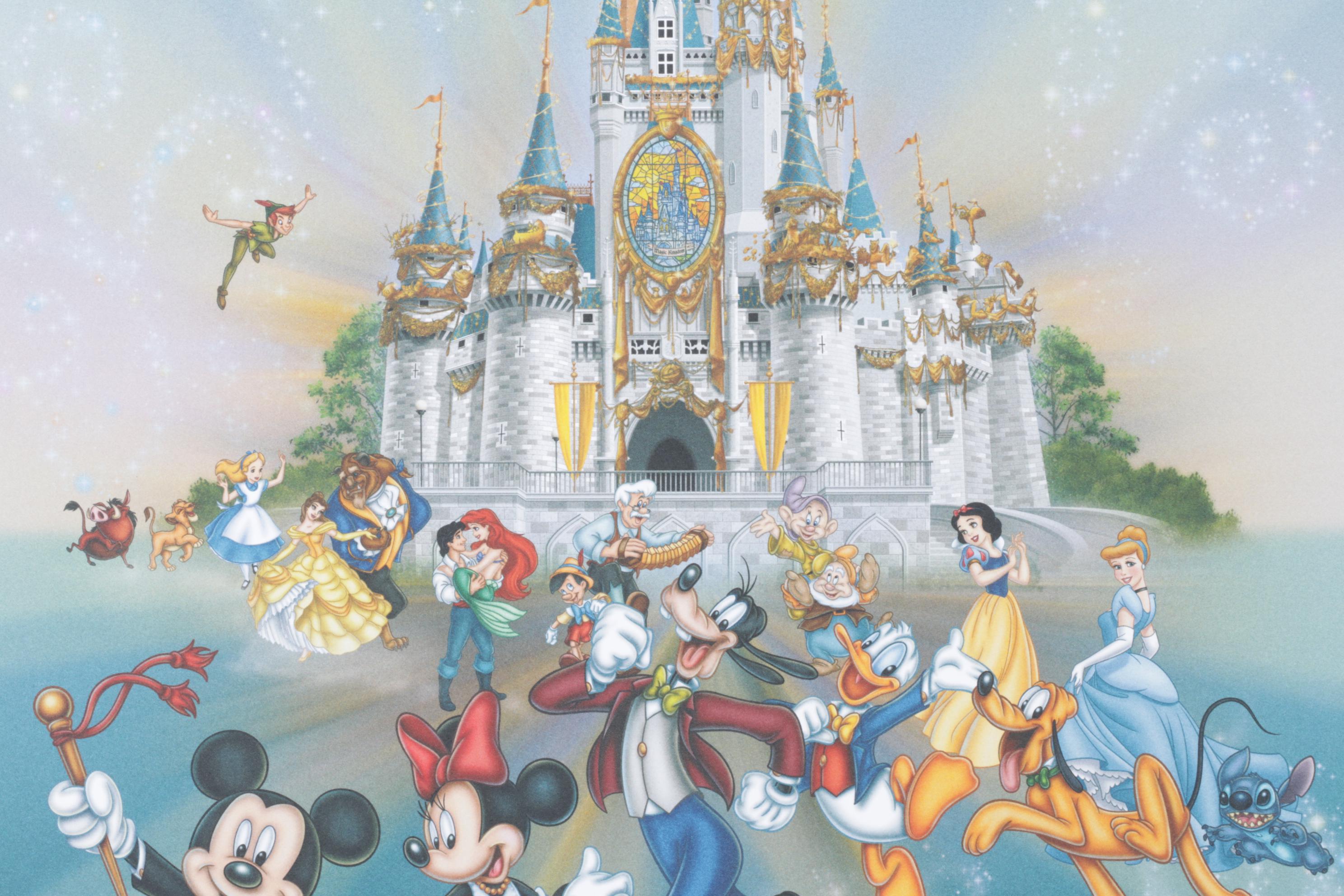 Disney Commemorative Lithograph "Happiest Celebration on Earth," 2005