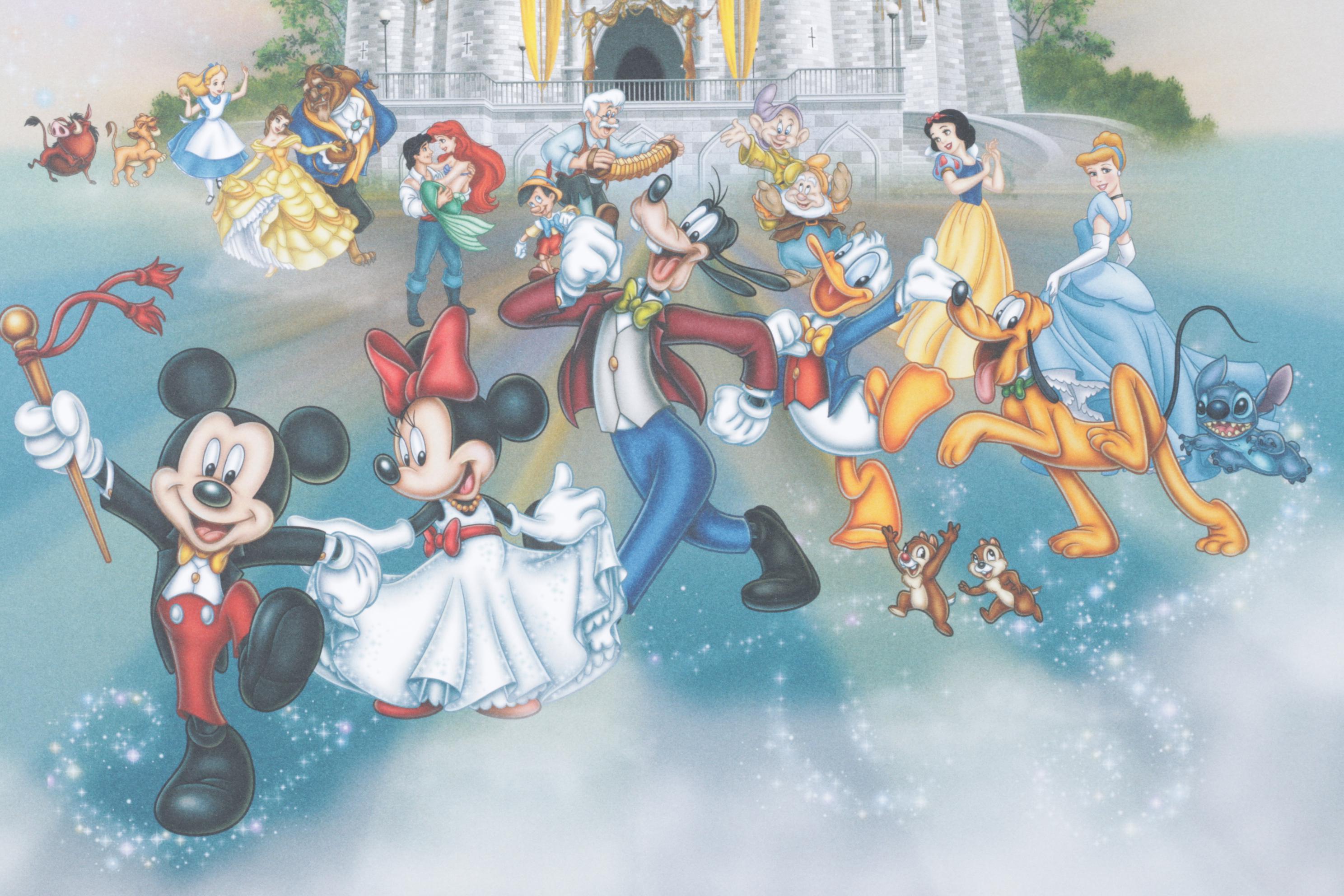 Disney Commemorative Lithograph "Happiest Celebration on Earth," 2005