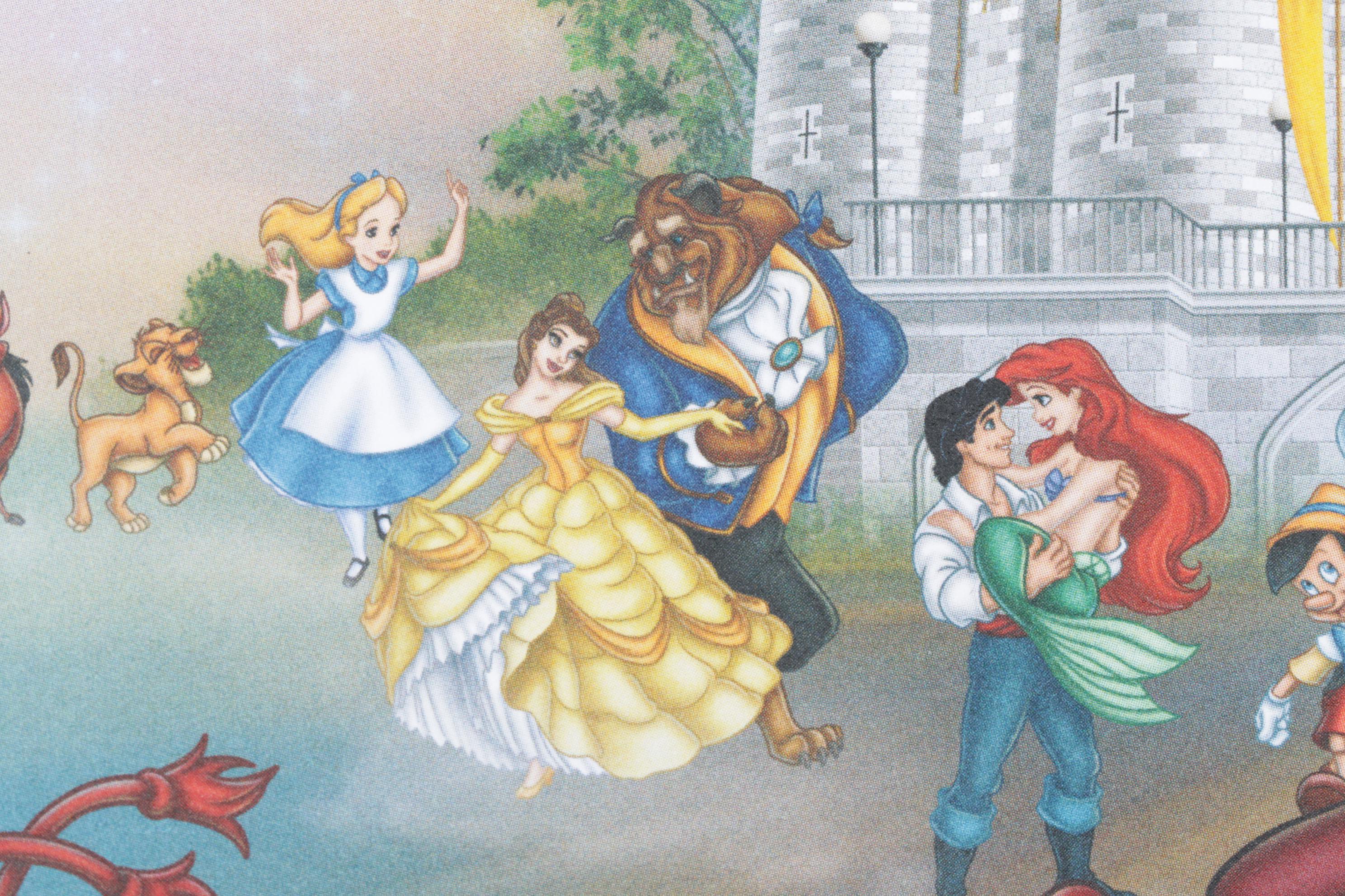 Disney Commemorative Lithograph "Happiest Celebration on Earth," 2005