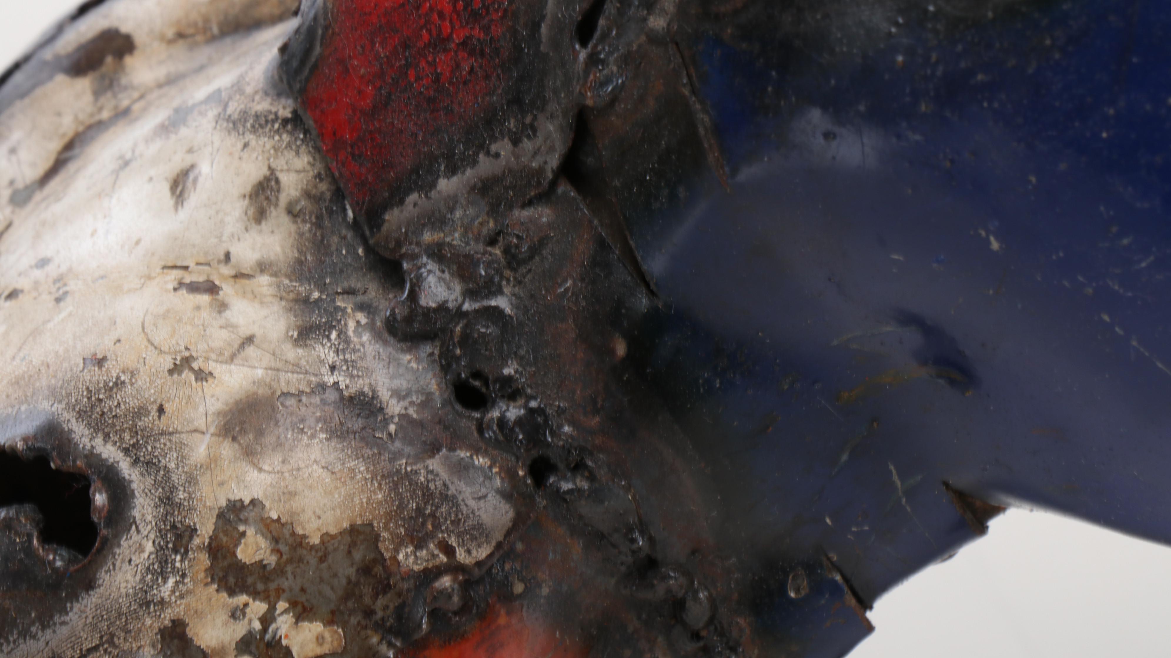 Upcycled Metal Elephant, Giraffe and Hippo Sculptures