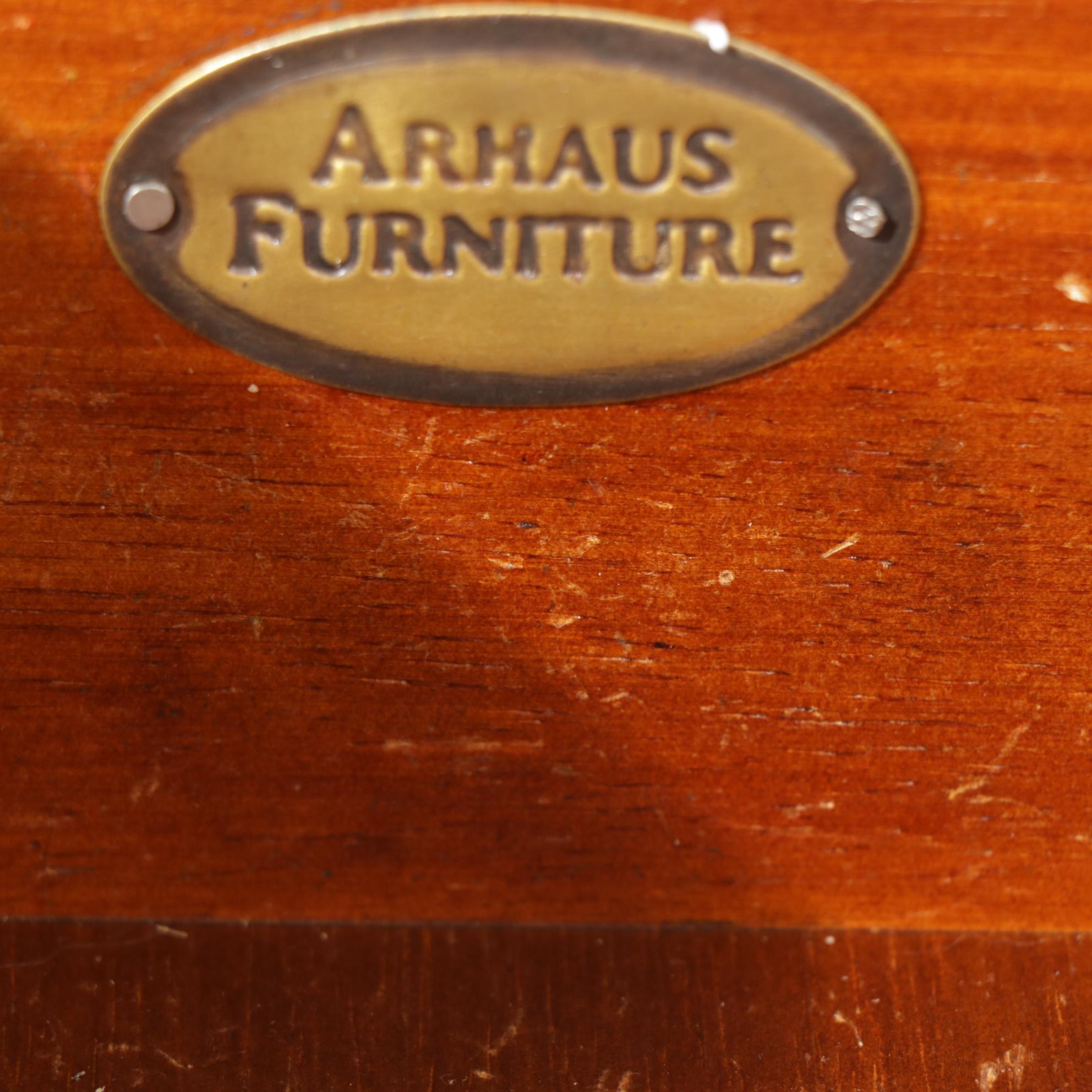 Arhaus Painted Wood and Cherry Executive Desk