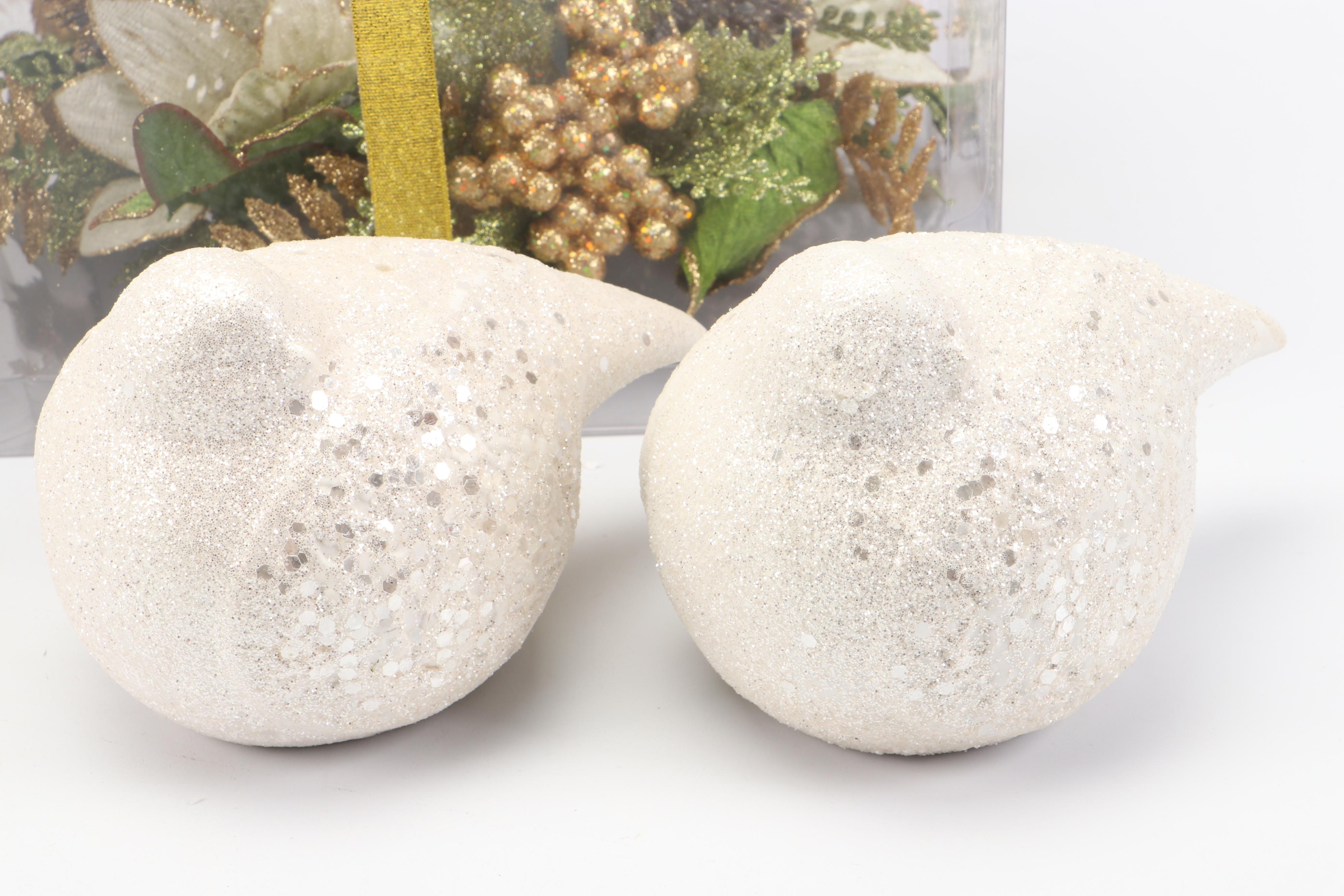 Luminara Flameless Candles with Candle Holders, Bird Figurines and More