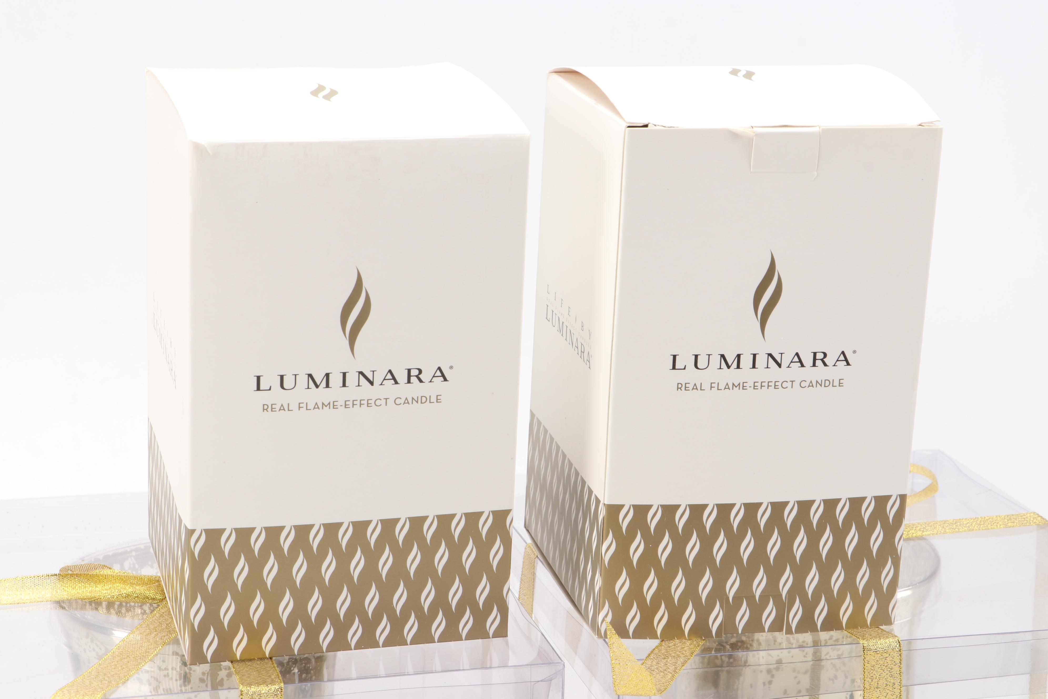 Luminara Flameless Candles with Candle Holders, Bird Figurines and More