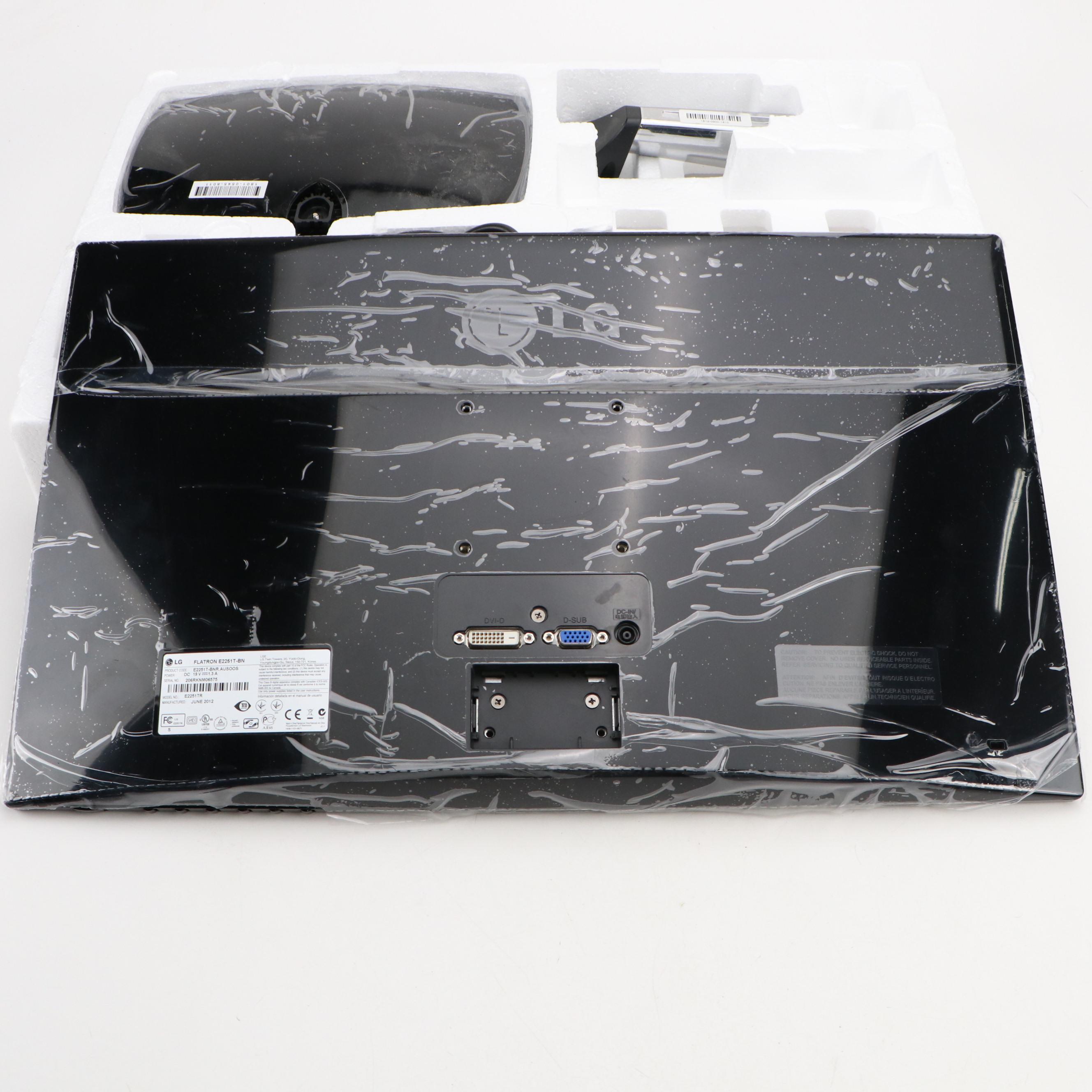 LG 22" Flatron Super LED LCD Monitor with Stand, 2012