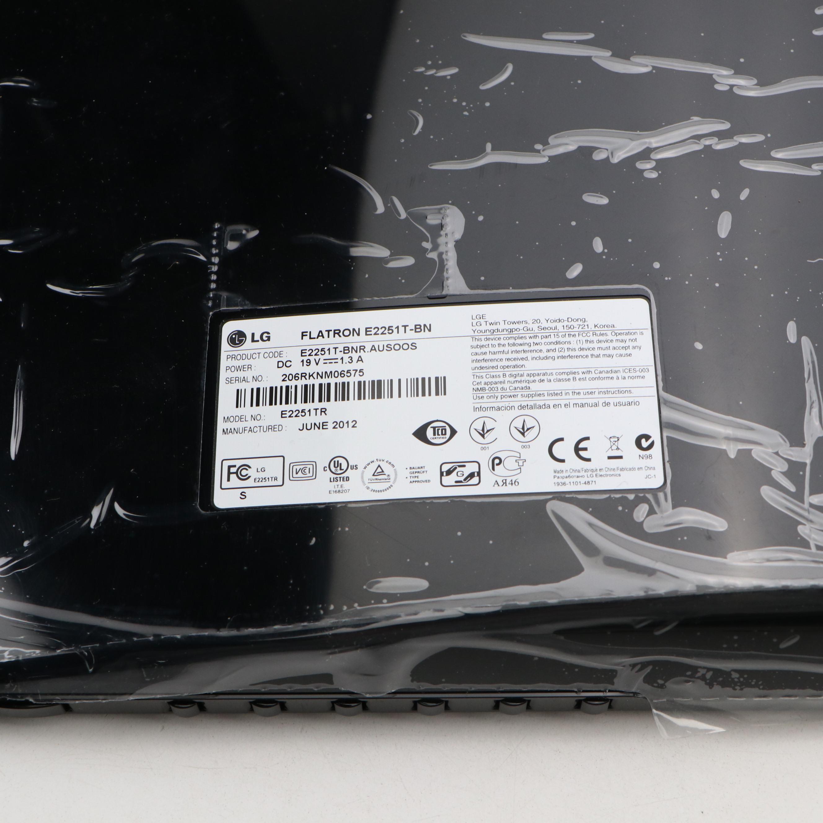 LG 22" Flatron Super LED LCD Monitor with Stand, 2012