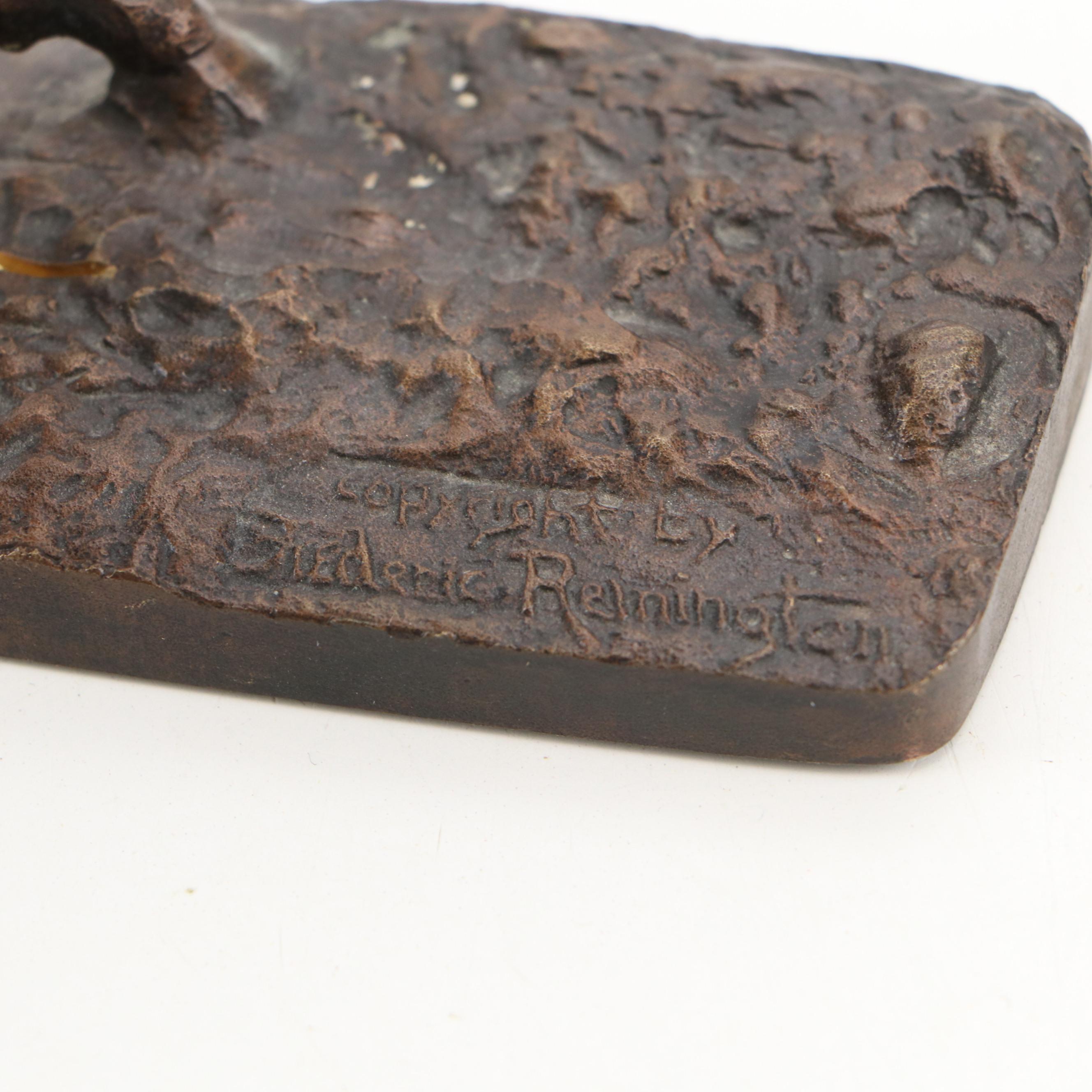 The Franklin Mint Bronzed Metal "The Broncho Buster" After Frederic Remington