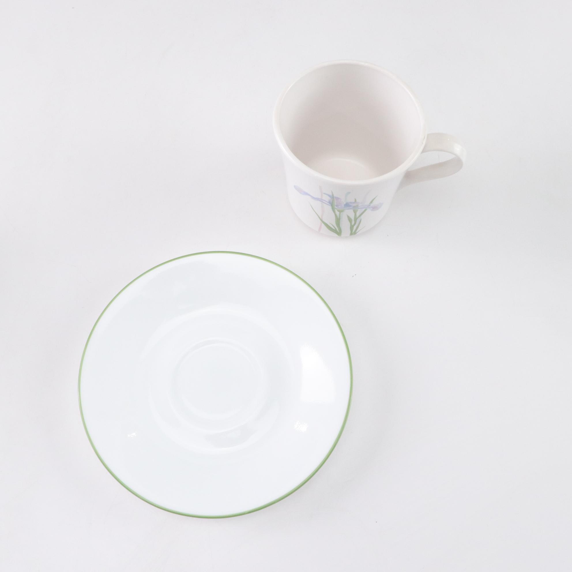 Corning by Corelle "Shadow Iris" Dinnerware with Glassware & Serving Dishes