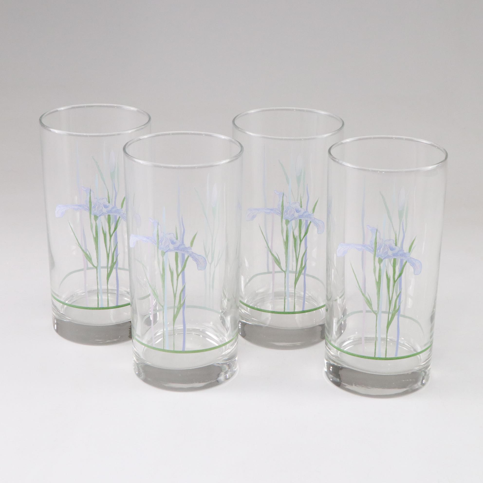 Corning by Corelle "Shadow Iris" Dinnerware with Glassware & Serving Dishes