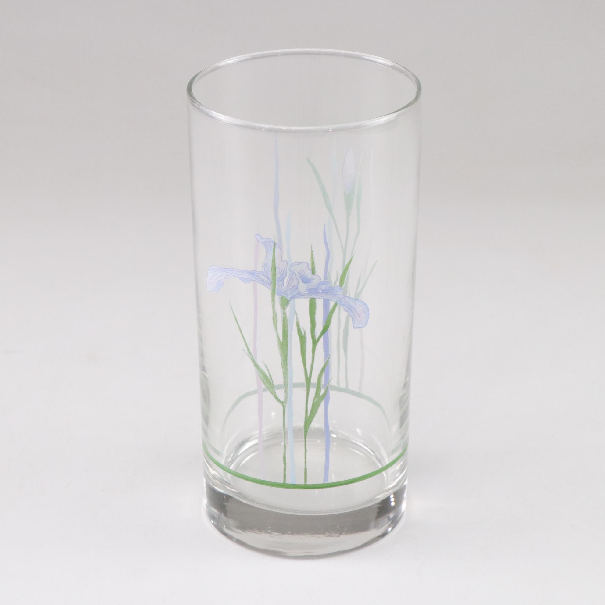 Corning by Corelle "Shadow Iris" Dinnerware with Glassware & Serving Dishes