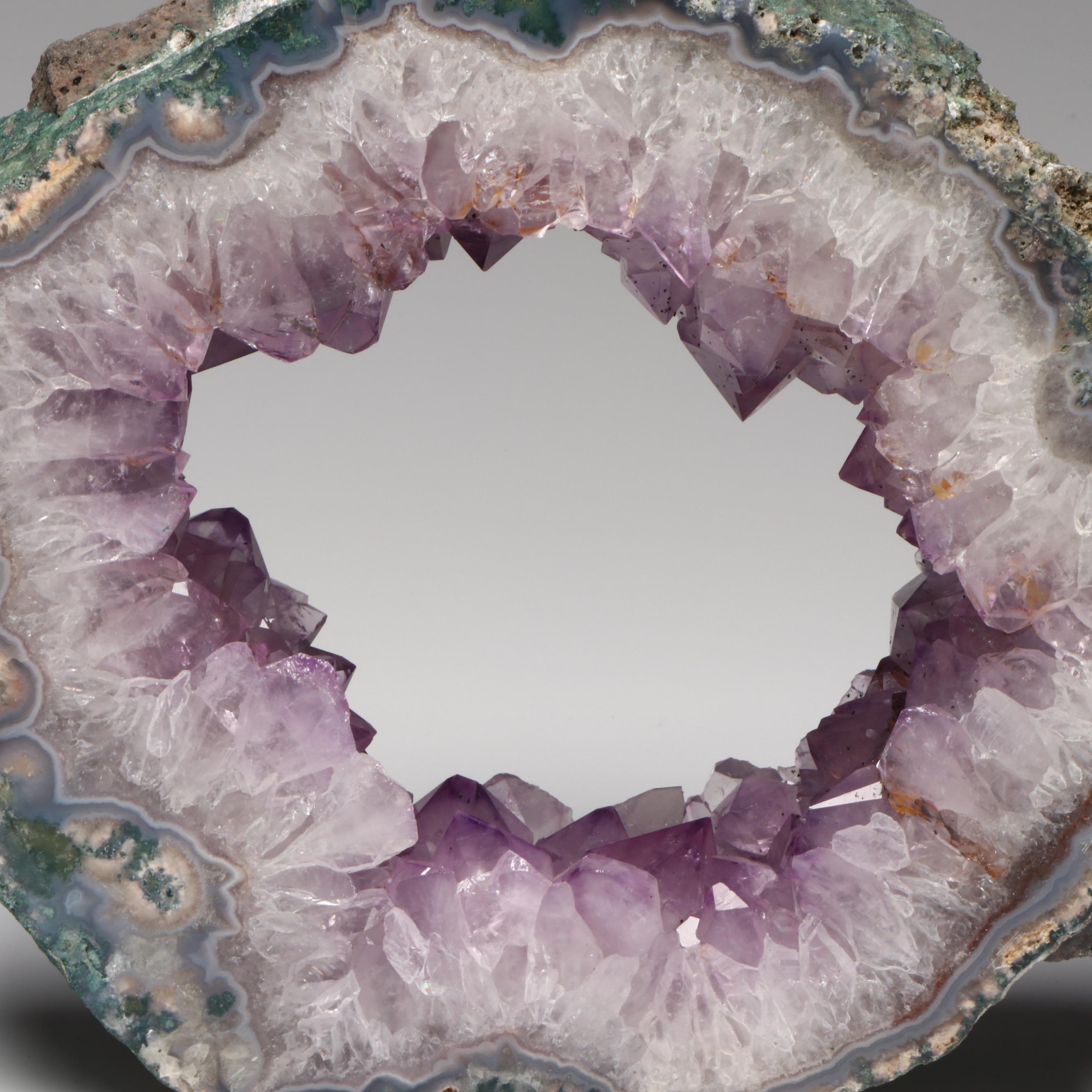 Polished Amethyst Geode Slab