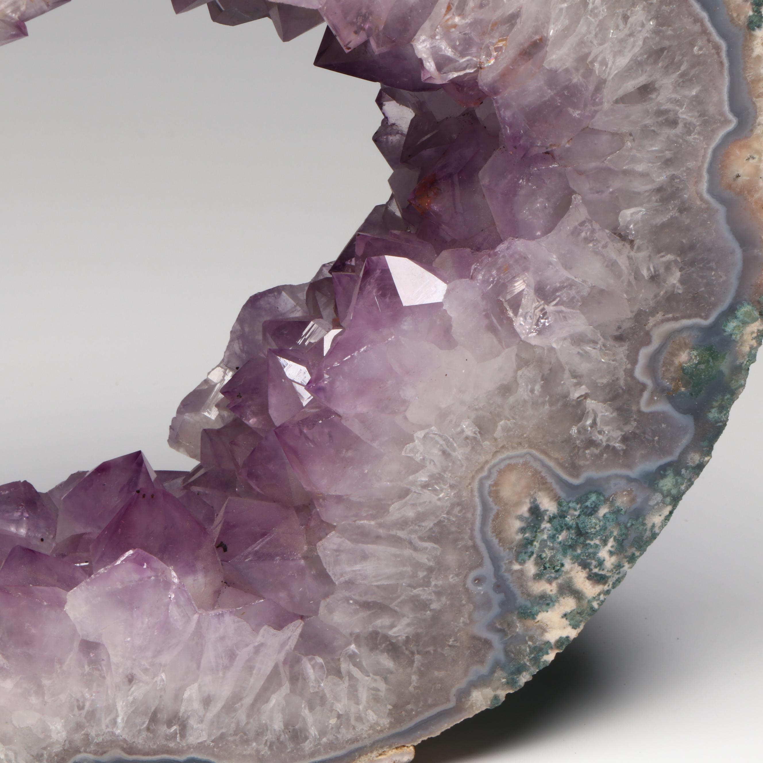 Polished Amethyst Geode Slab