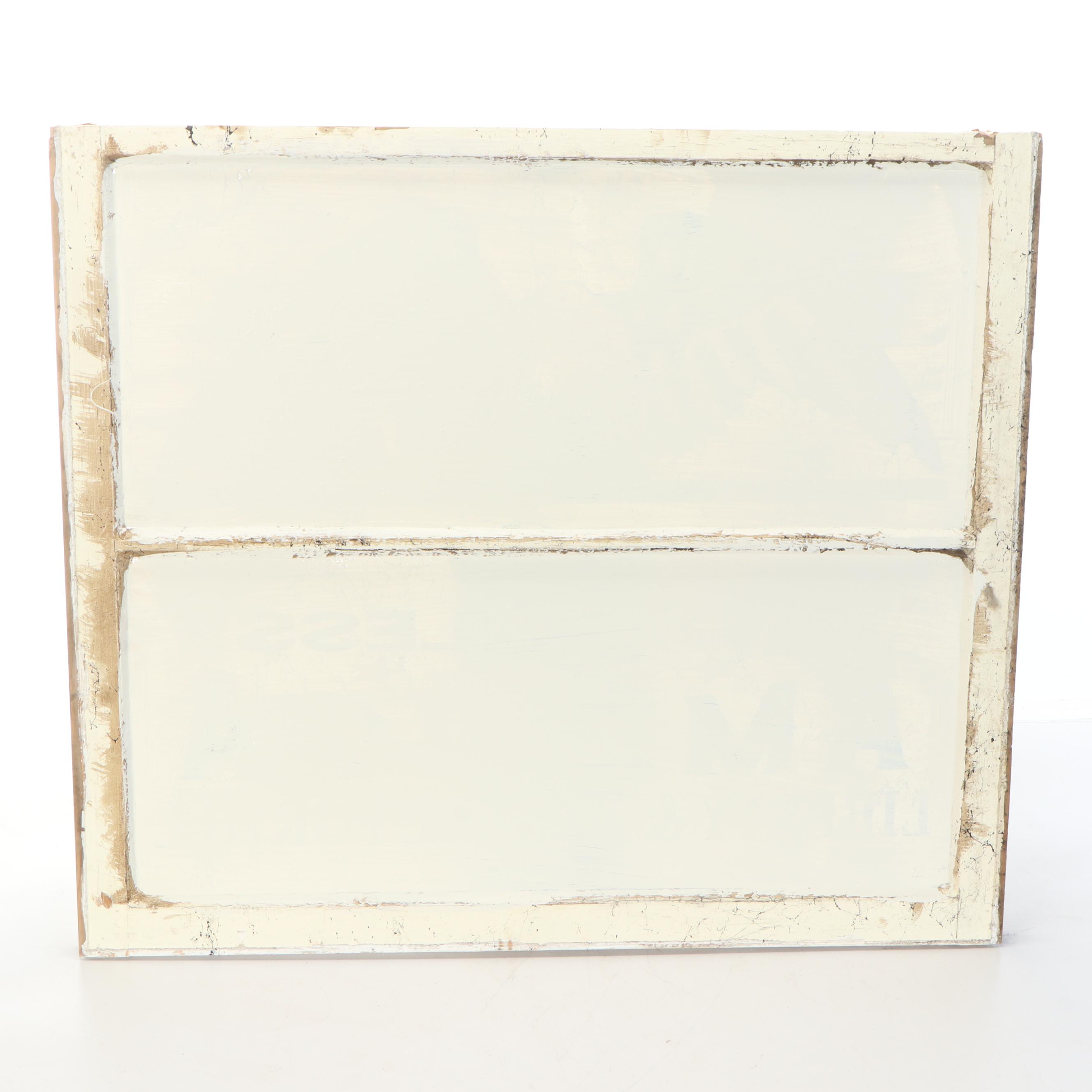 Vintage Style "God Bless America" Distressed Window Panel Sign, Contemporary