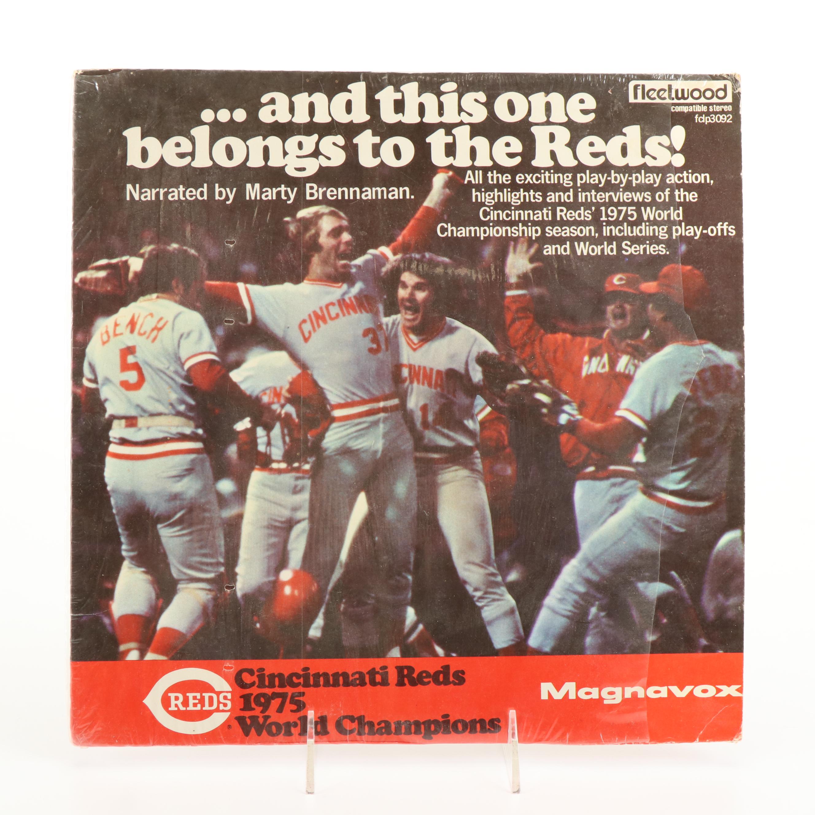 Two Cincinnati Reds "Big Red Machine" Era Vinyl LPs, Marty and Joe, 1970s
