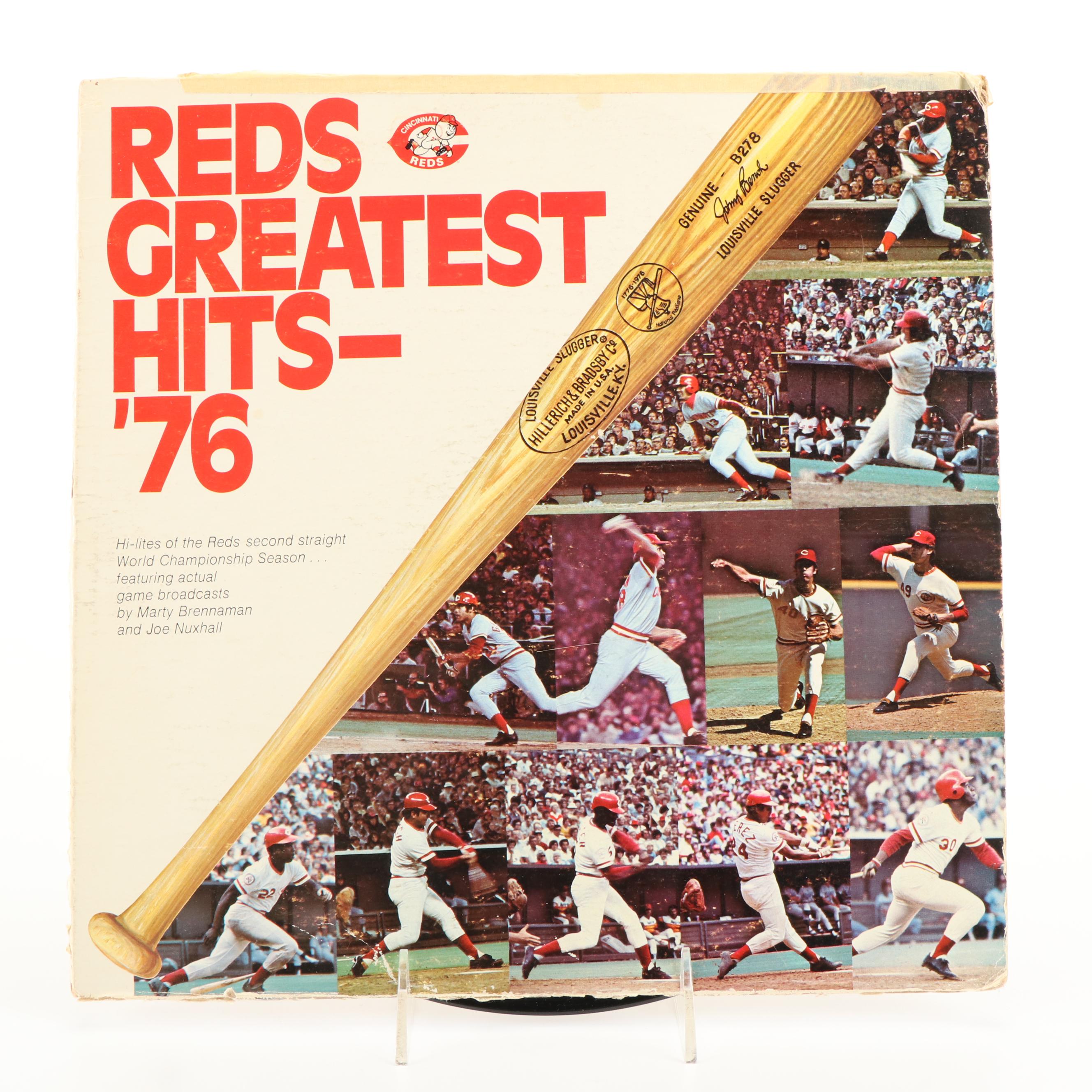 Two Cincinnati Reds "Big Red Machine" Era Vinyl LPs, Marty and Joe, 1970s